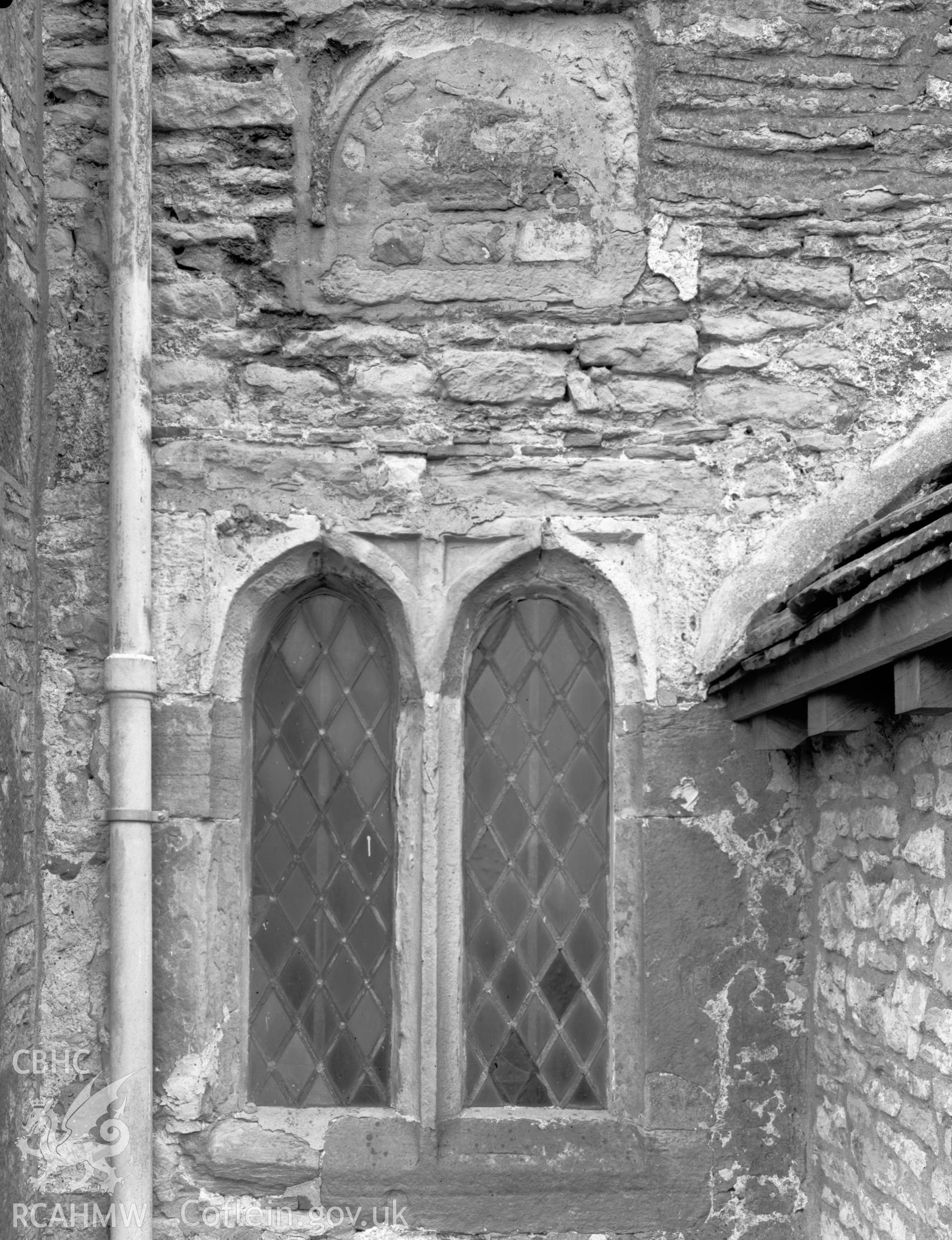 View of window at St David's Church, Laleston taken 09.04.65.