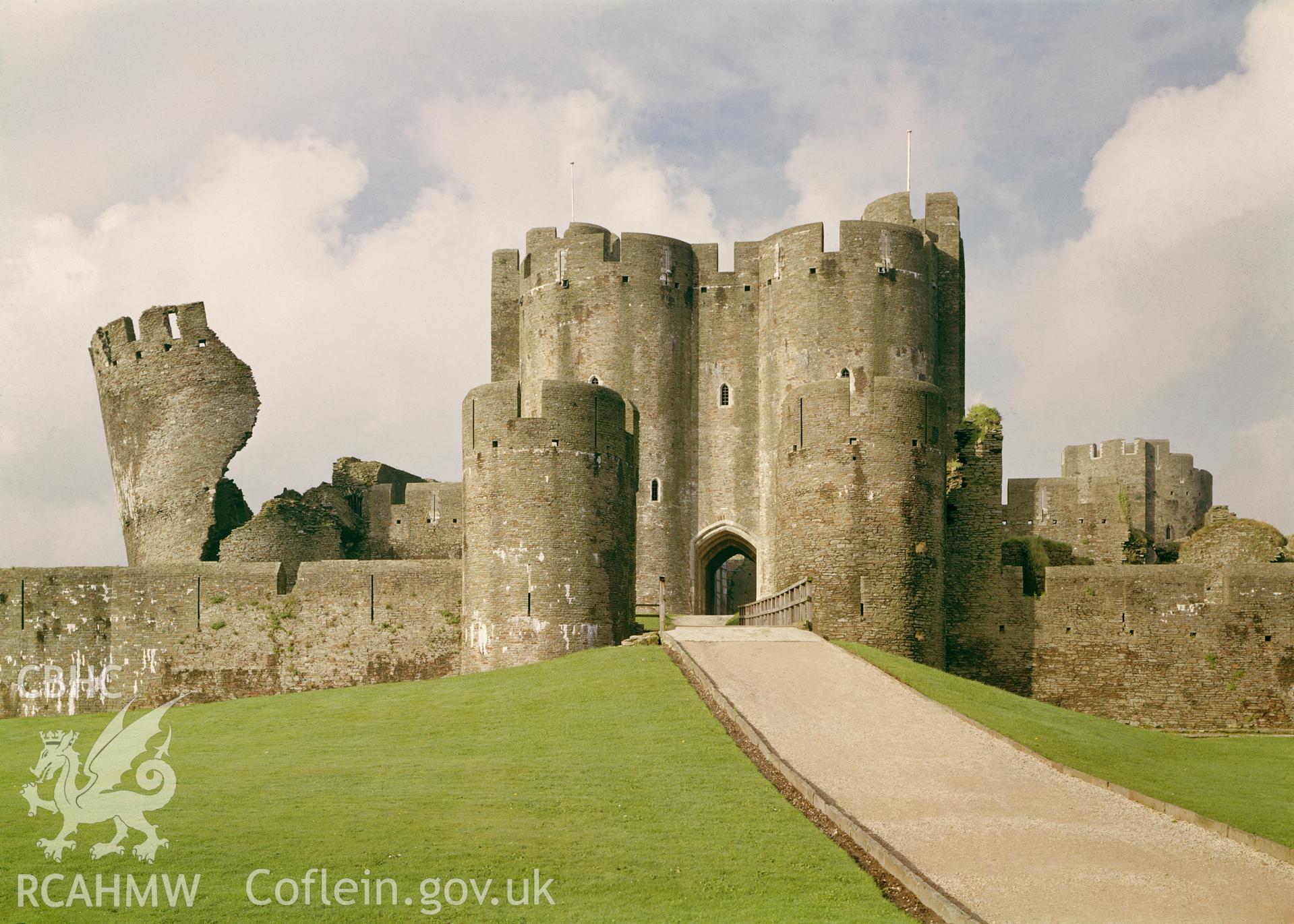 D.O.E photograph of Caerphilly Castle.