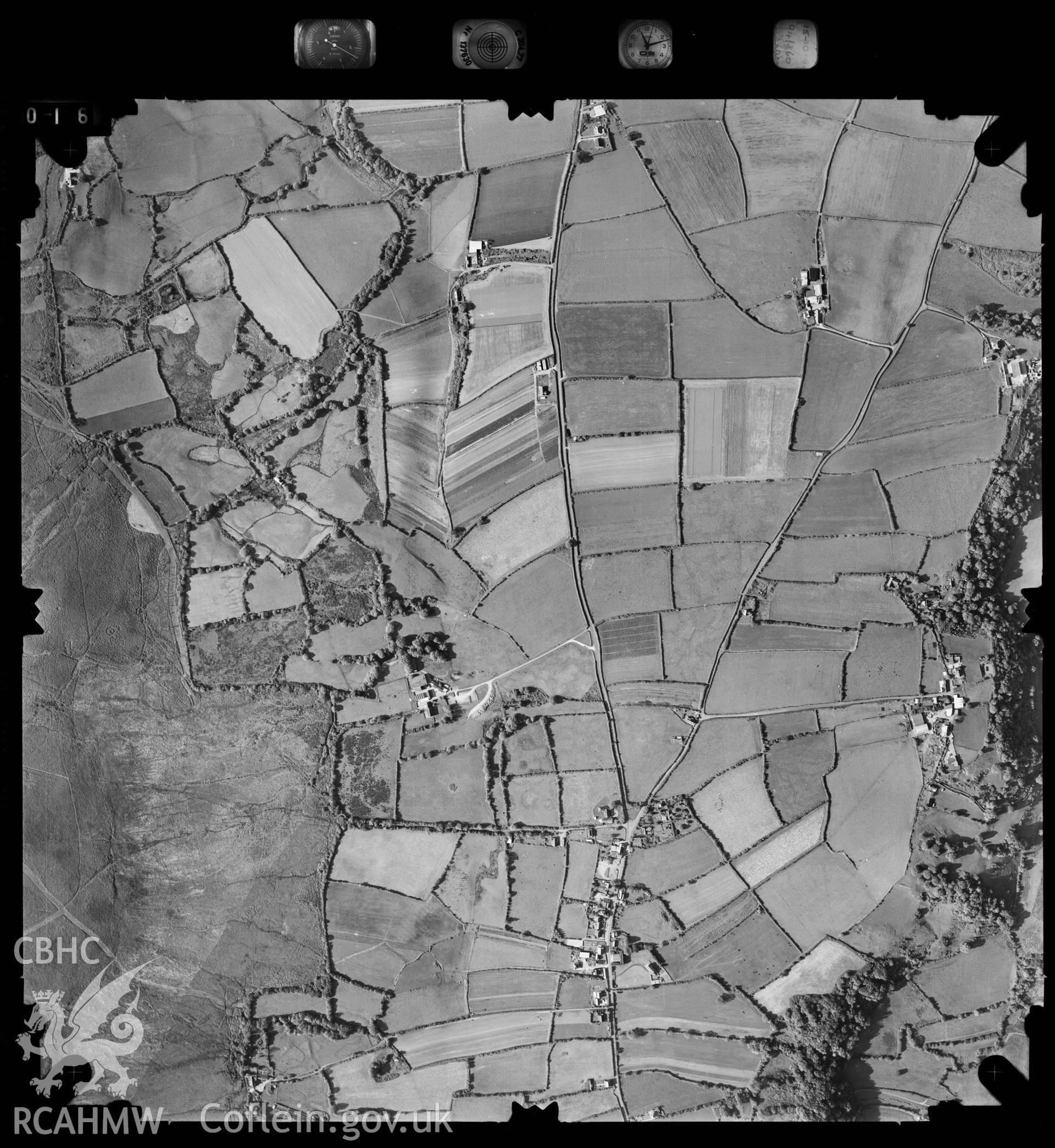 Digitized copy of an aerial photograph showing the Gower area, taken by Ordnance Survey, 1994.