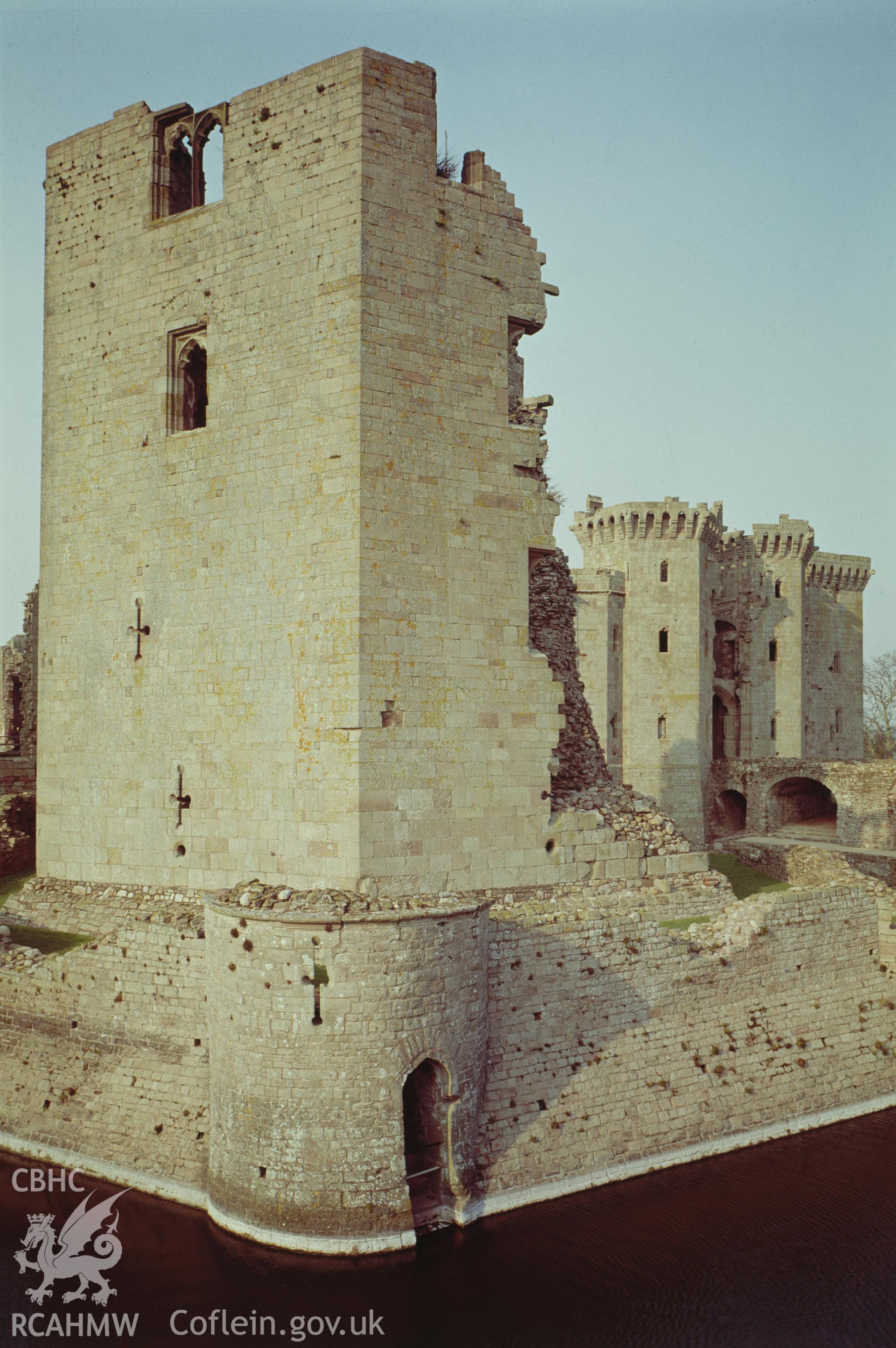 D.O.E photograph of Raglan Castle. ? John Bethell.