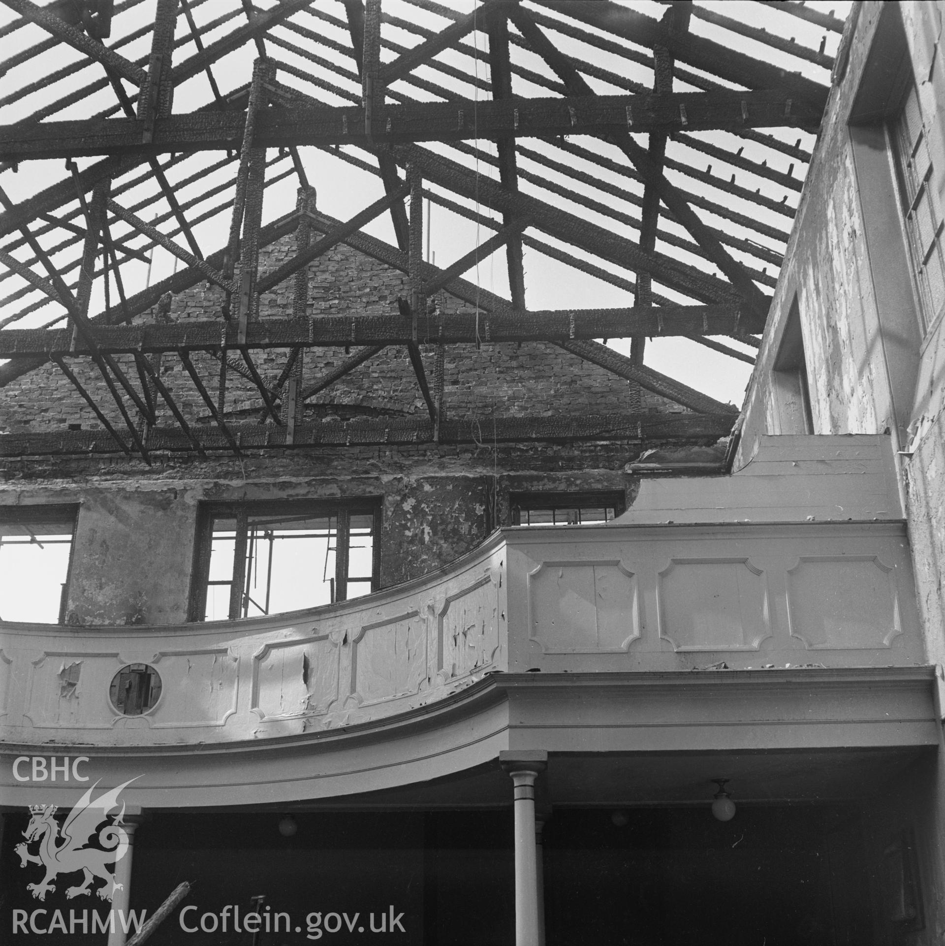 Interior view, showing ruinous building.