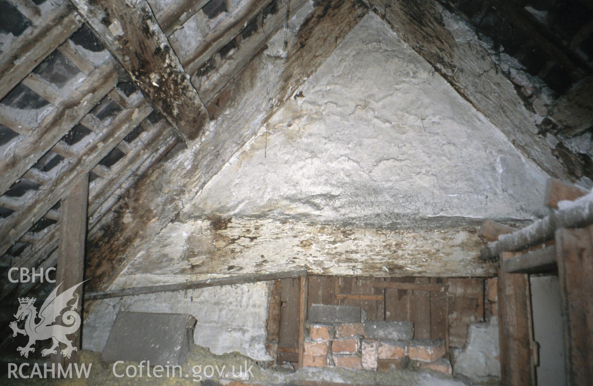Interior view showing Great Chamber truss.