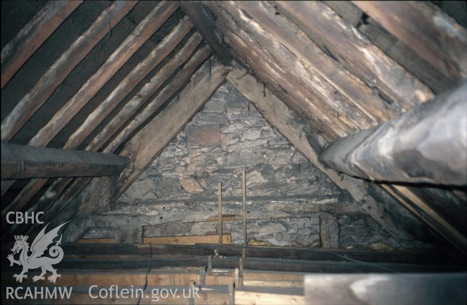 Interior view showing truss at lower north end.