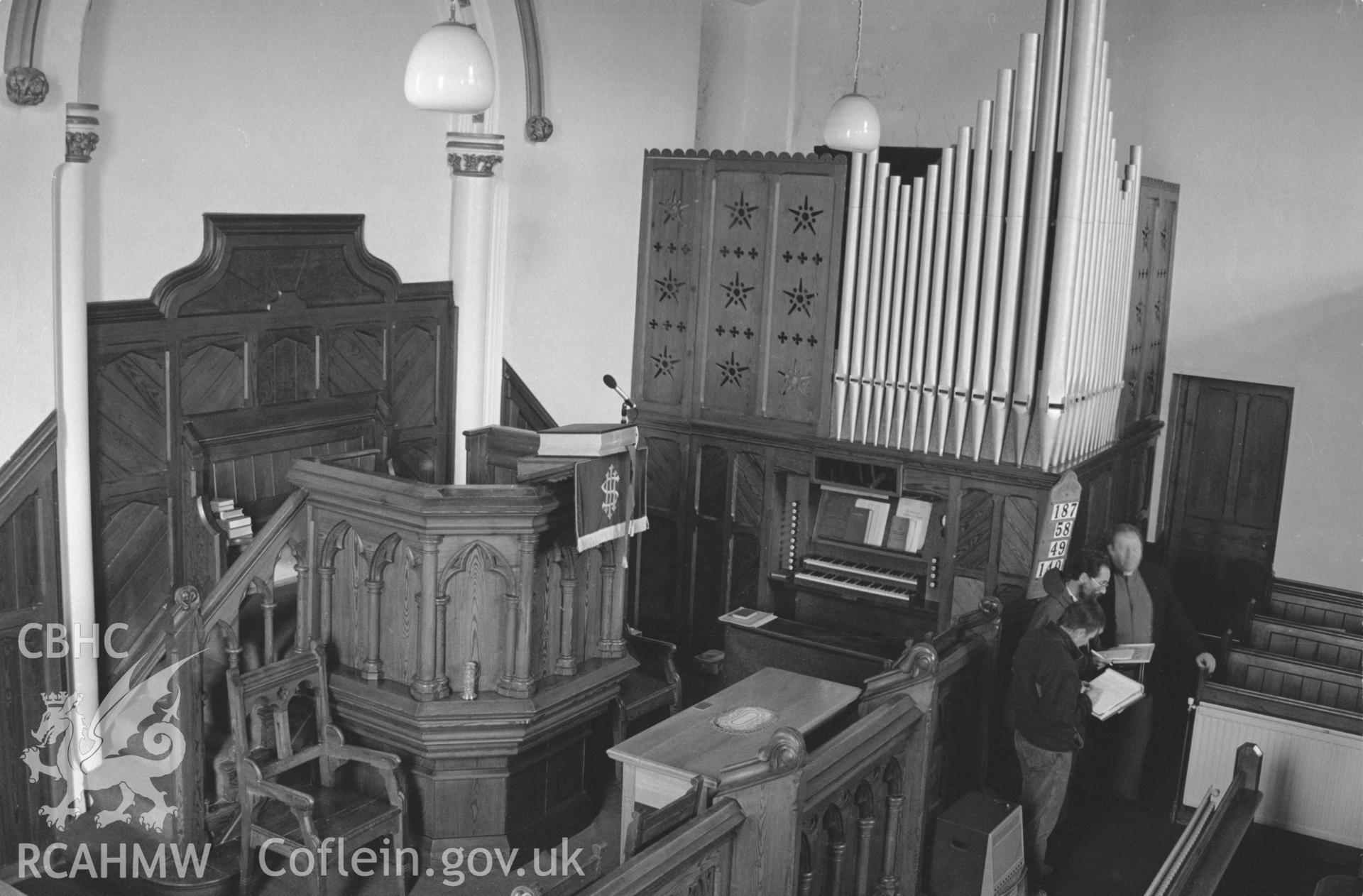 Interior, pulpit and organ looking N. NA/BR/95/036.