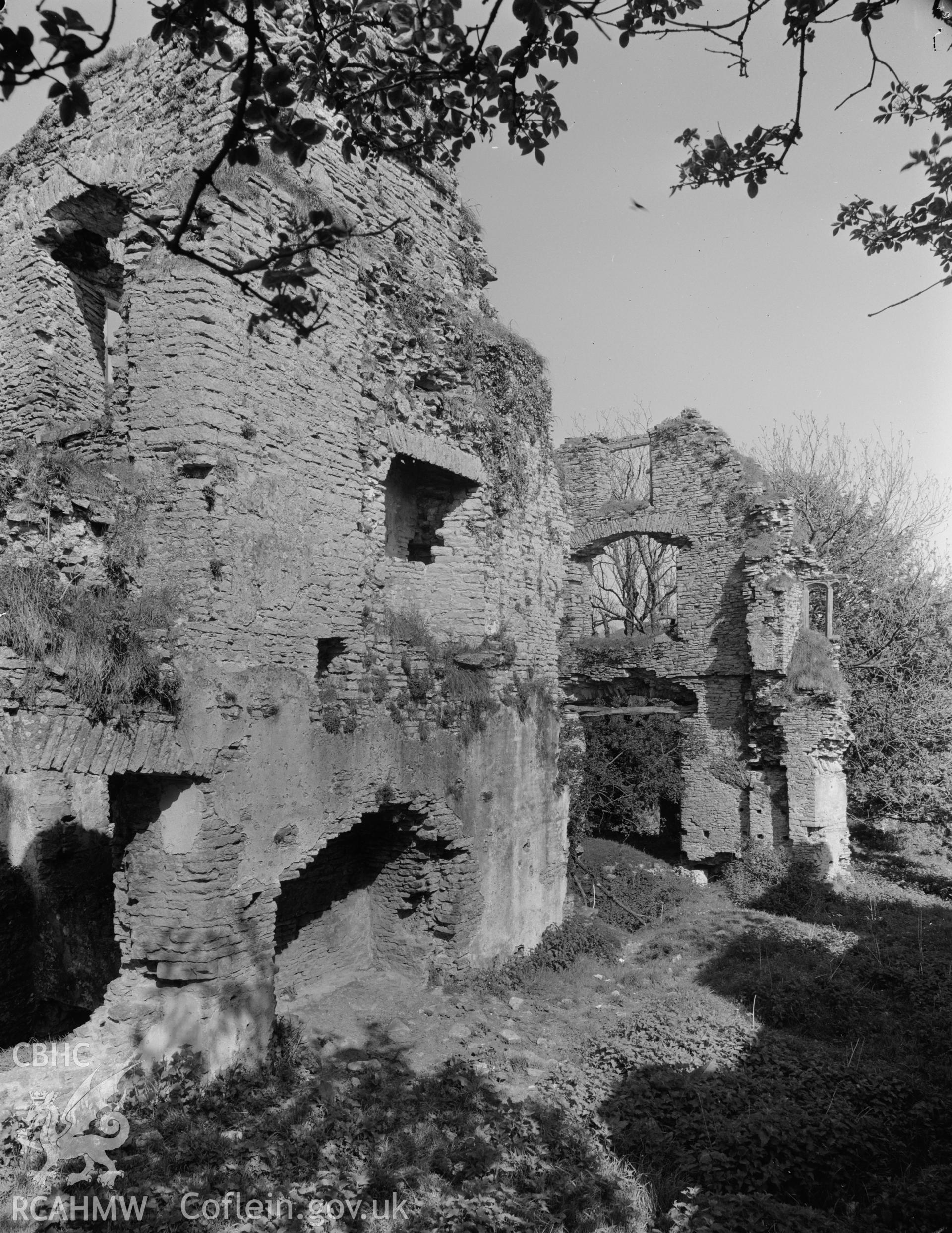 Exterior view of the ruins of Llantrithyd Place, Llantrithyd, taken 14.05.64.