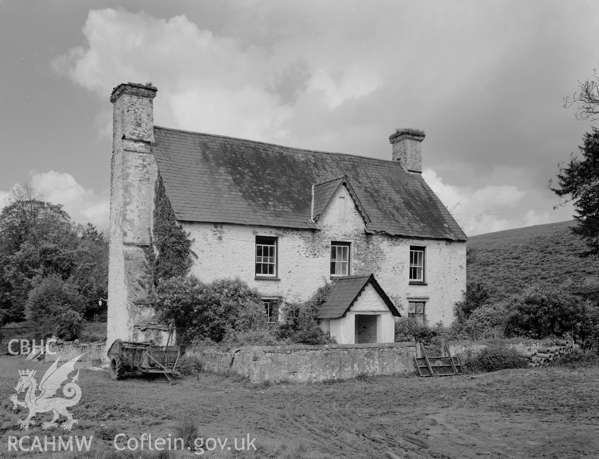 Farmhouse, exterior view showing main elevation