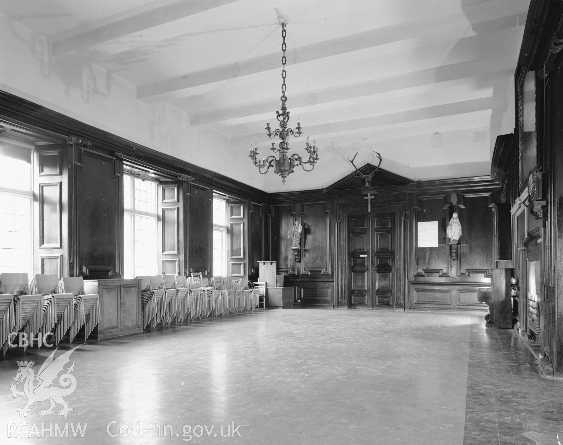 Interior view of Tredegar House, Newport, showing hall, taken 06.06.1970.