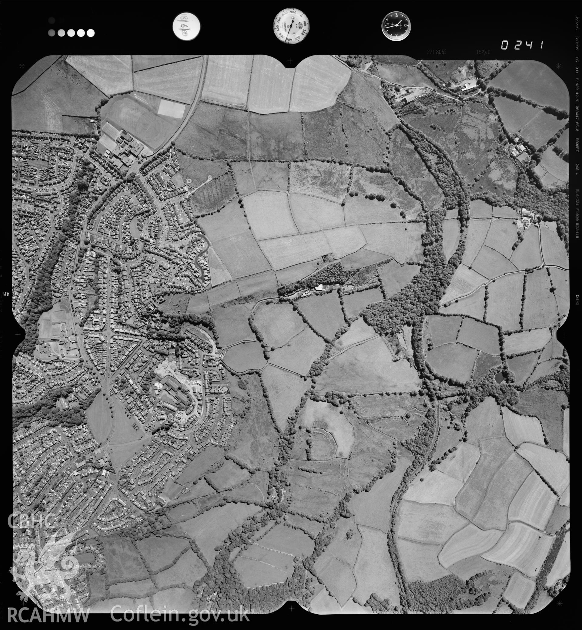 Digitized copy of an aerial photograph showing the Cimla area near Neath, Glamorgan, taken by Ordnance Survey, 2000.