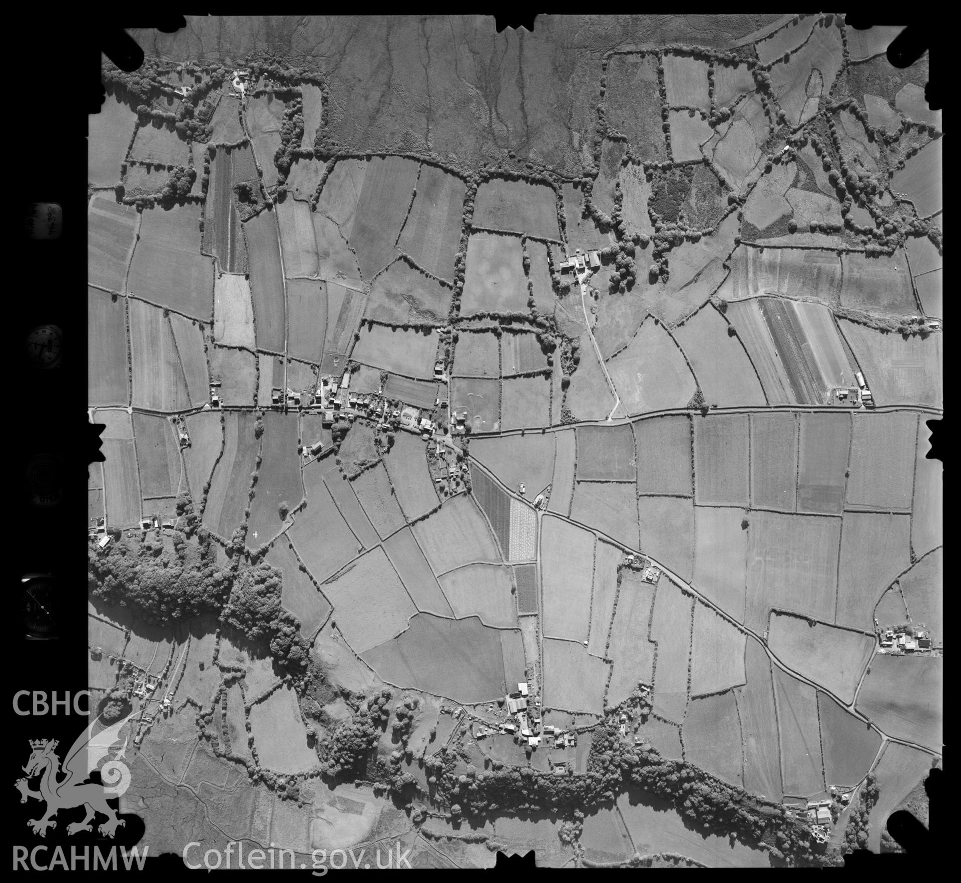 Digitized copy of an aerial photograph showing the Gower area, taken by Ordnance Survey, 1999.