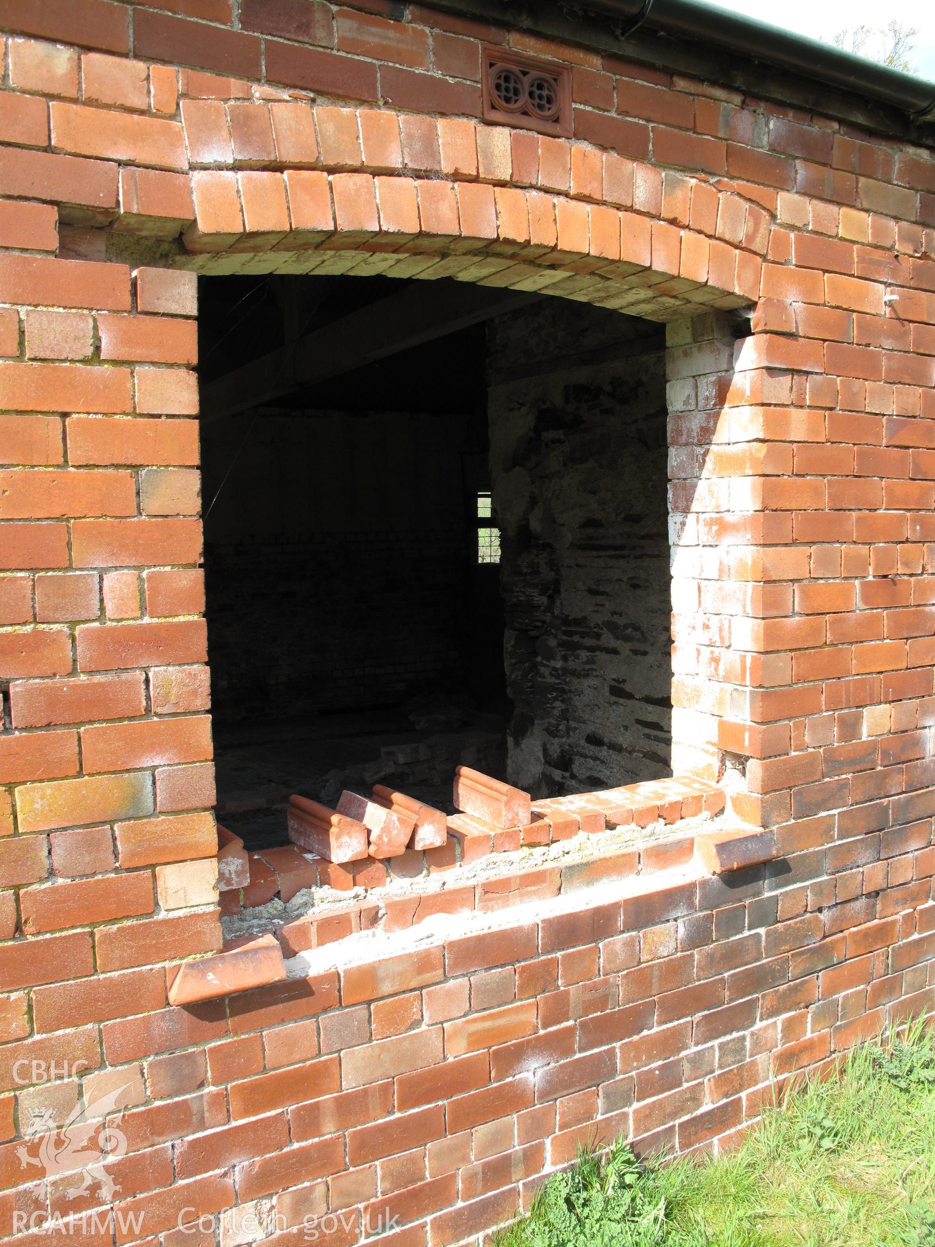 North range of outbuildings (nprn 408947) detail of window.