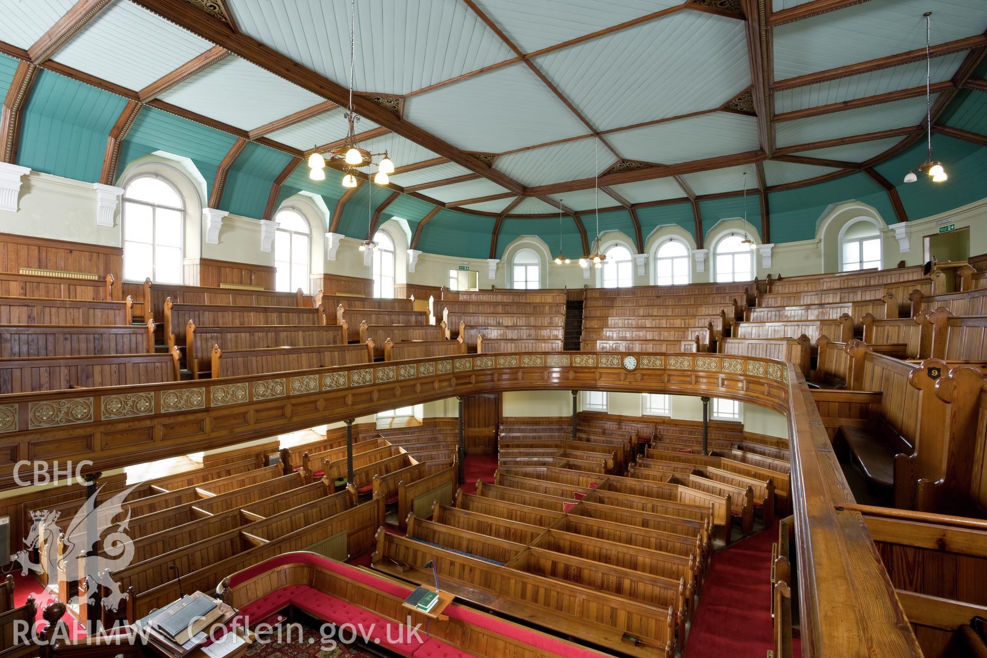 Auditorium, oblique, from the organ gallery.