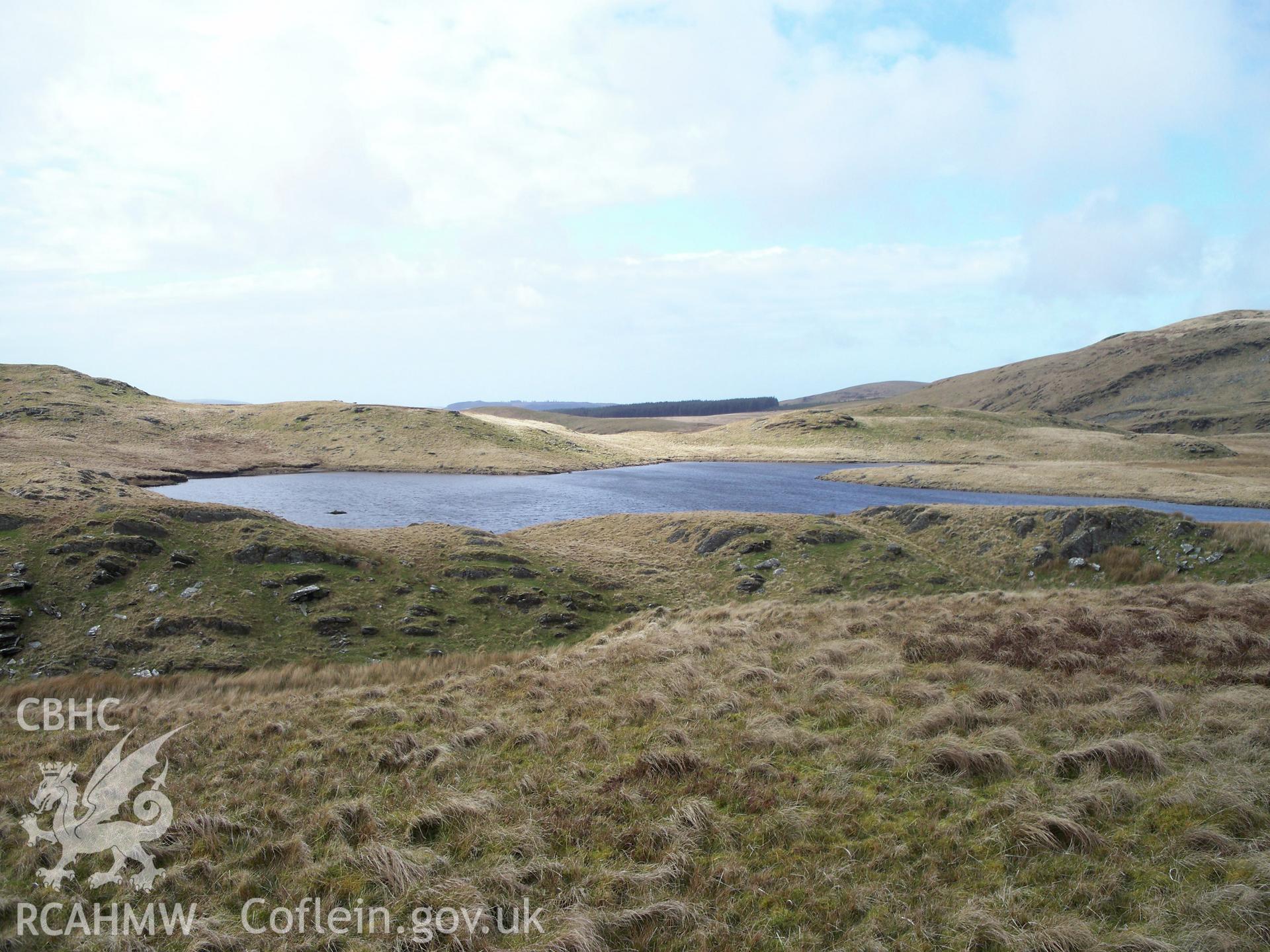 RCAHMW digital photographic survey of Llyn Pond Gwaith, Teifi Pools, taken by Louise Barker, 27/03/2009.