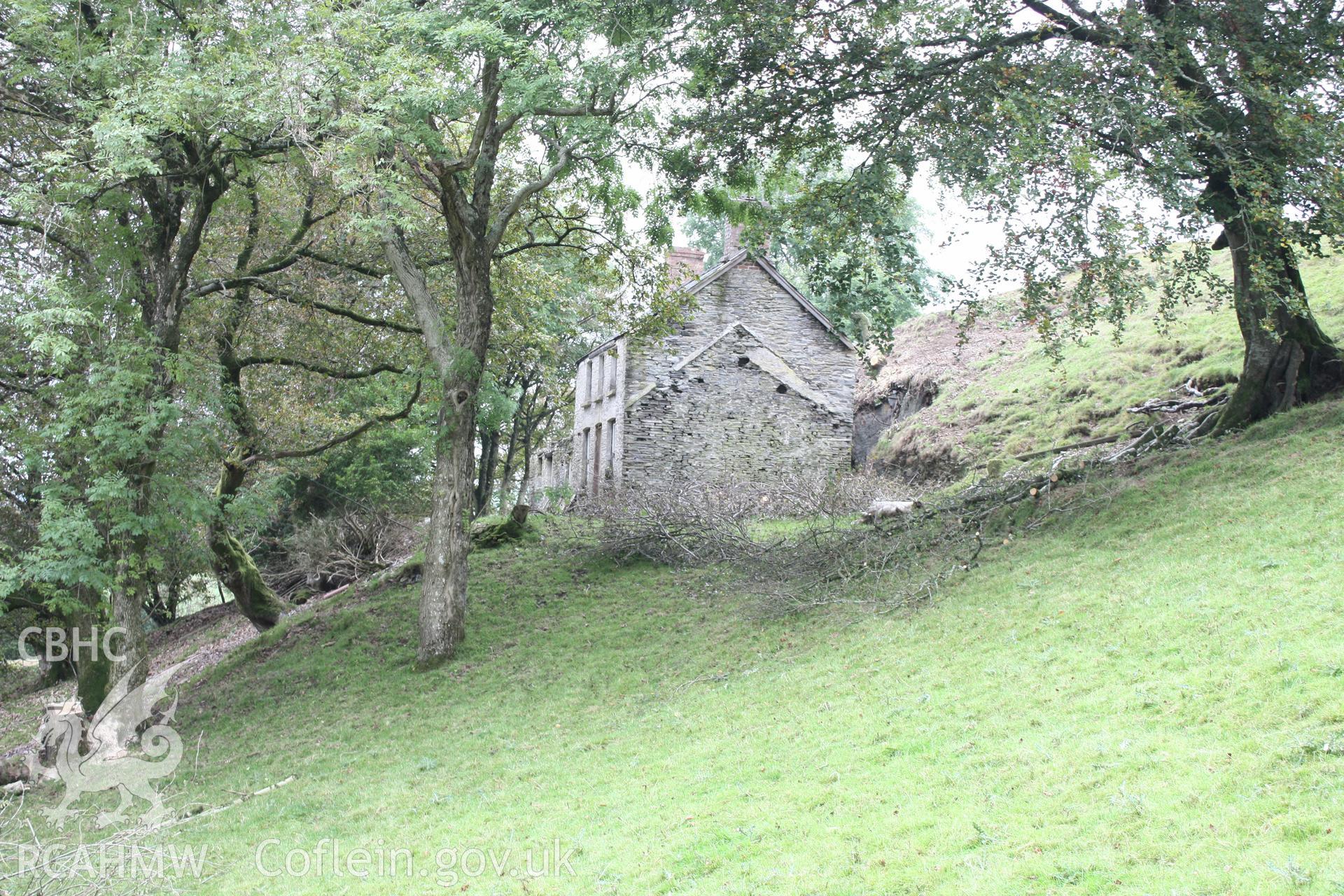 Exterior, view of cottage from the east.
