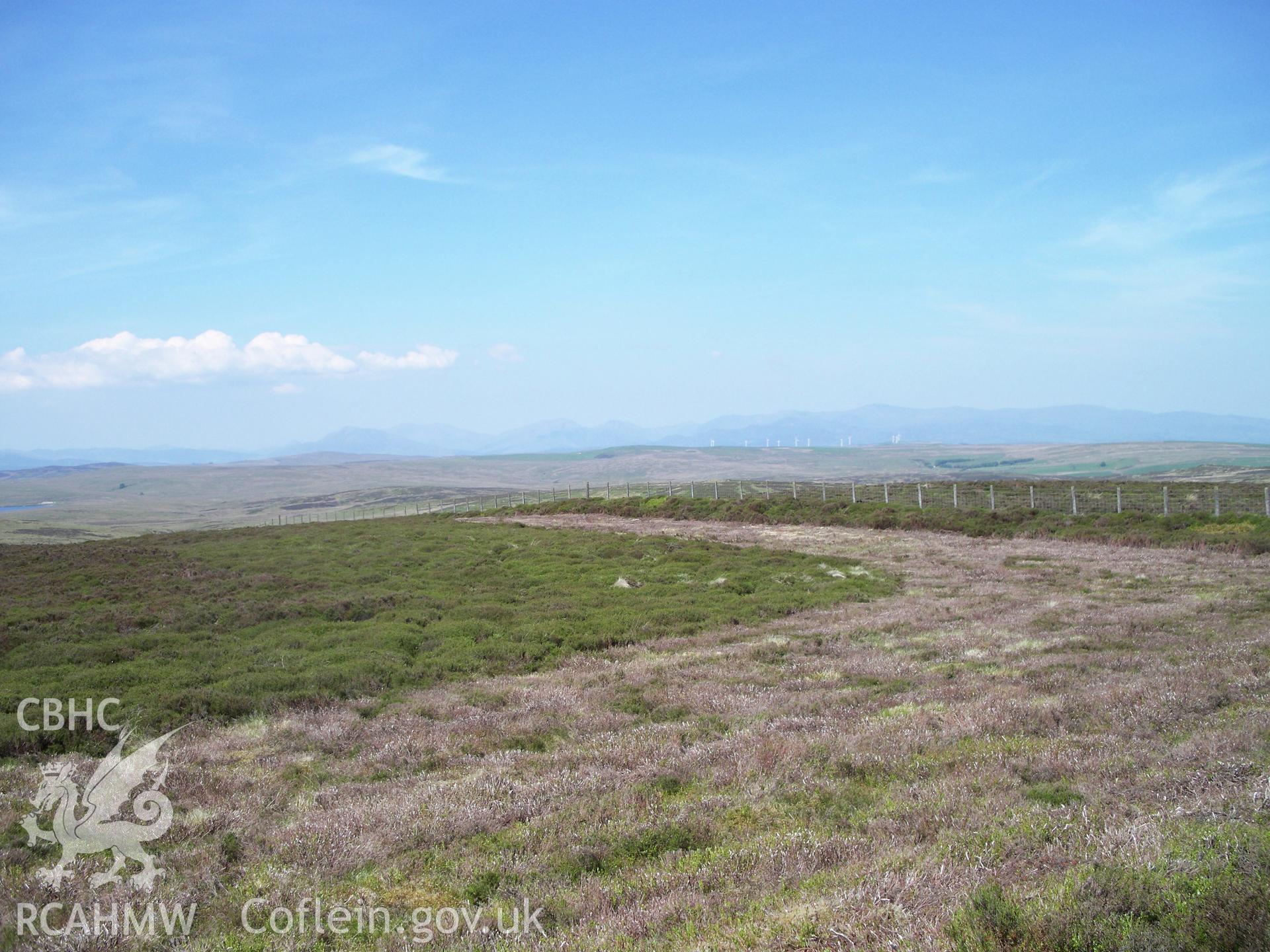 View from Gwylfa Hiraethog.  Looking west towards Snowdonia.