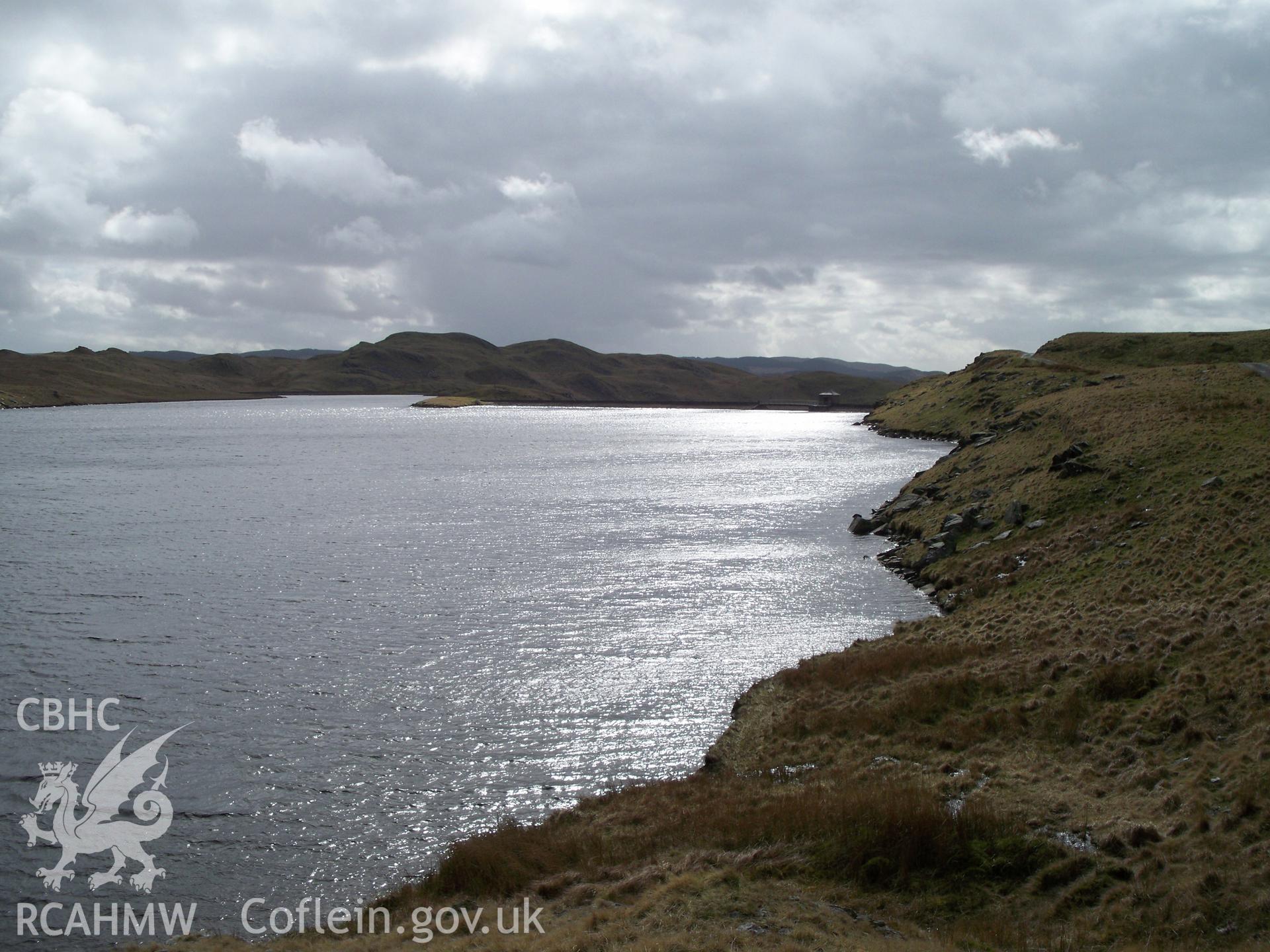 General view looking south across Llyn Teifi towrds the dam.