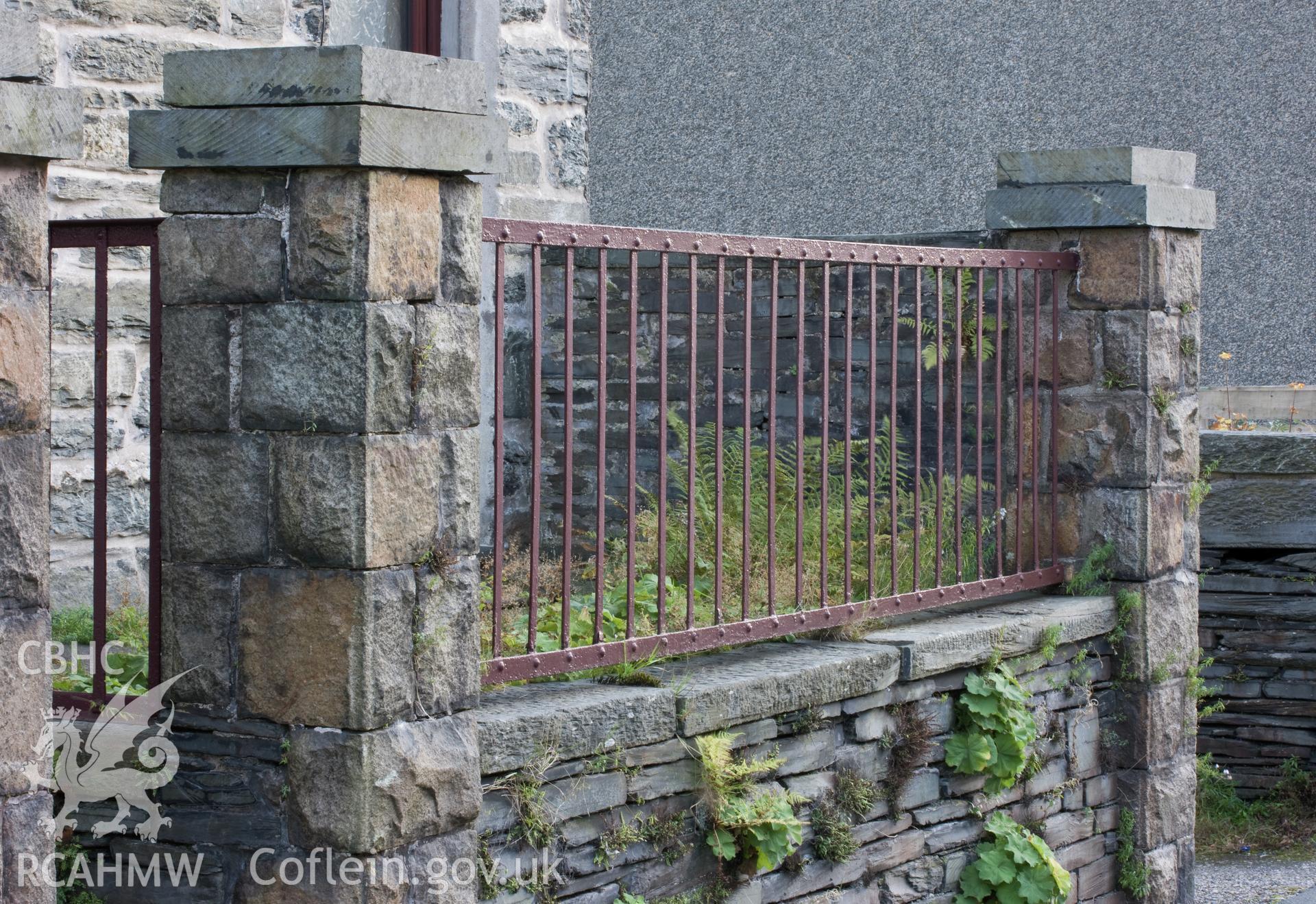 Railings outside 12 Glanypwll Road.