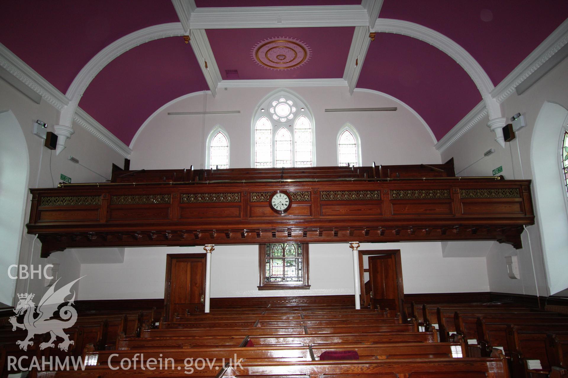 Capel Y Morfa, interior looking west towrds the gallery.