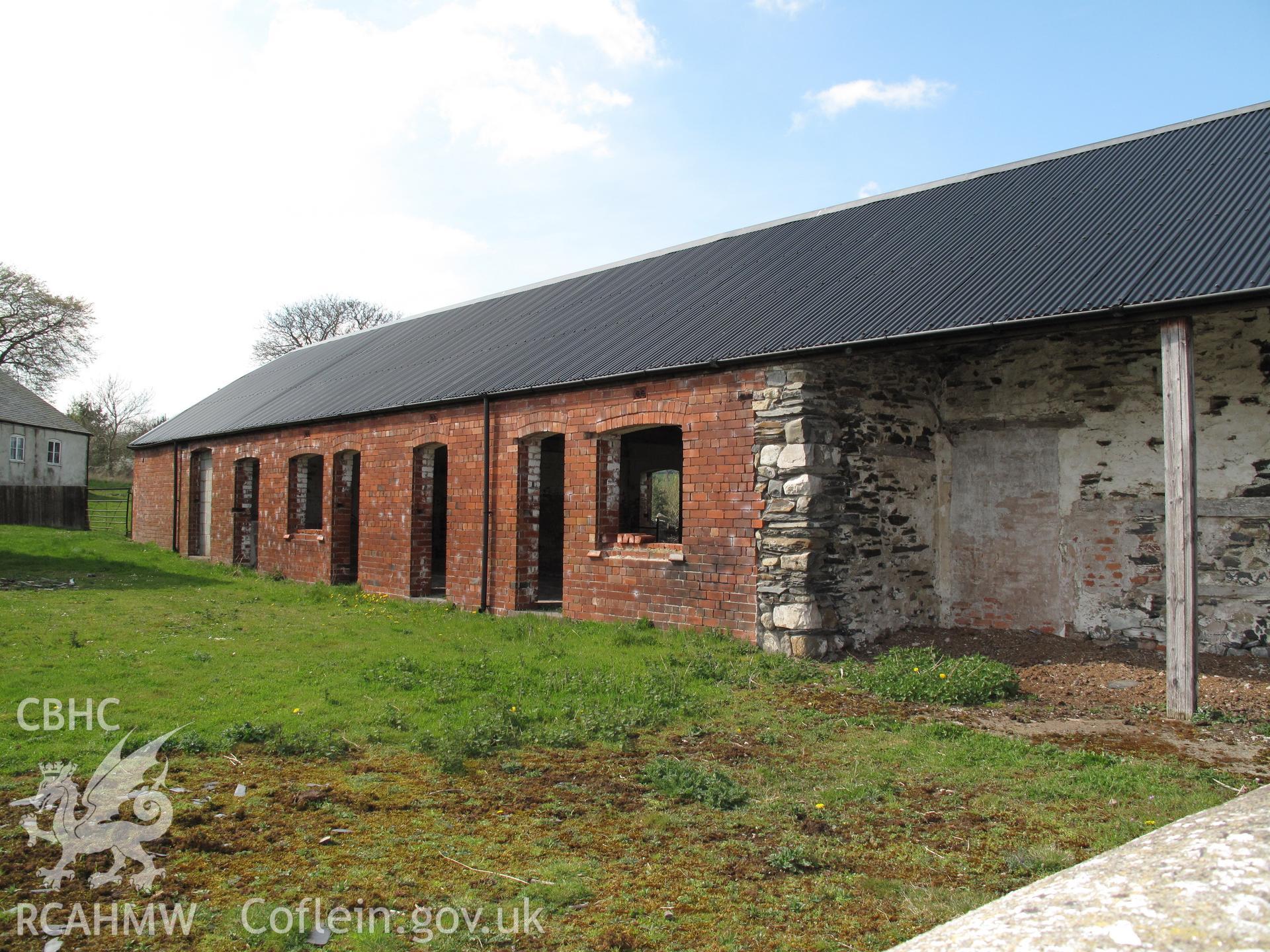 North range of outbuildings (nprn 408947) looking north west.