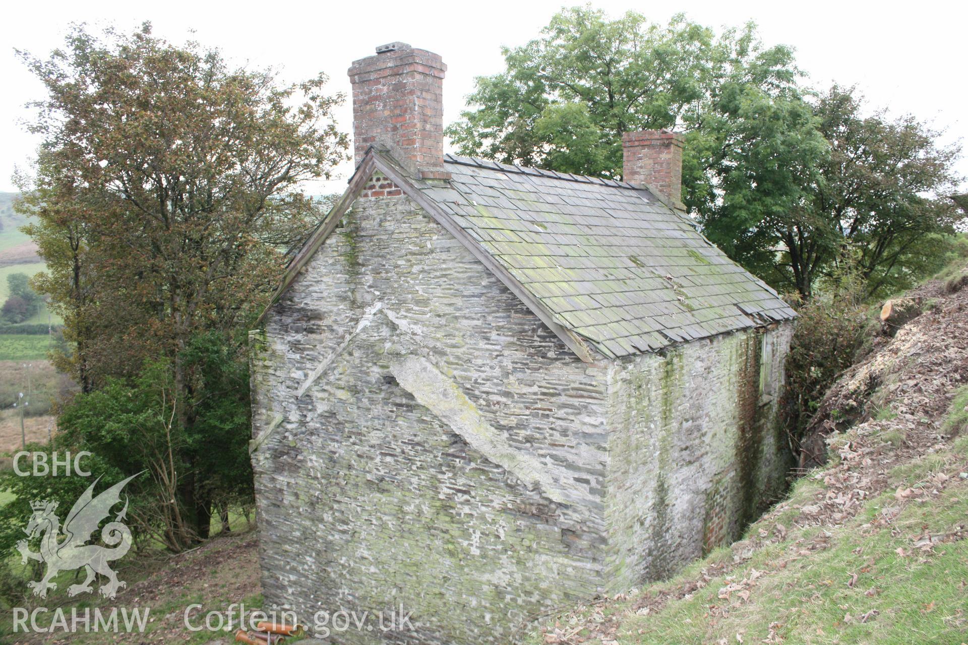 Exterior, view of cottage from the east.