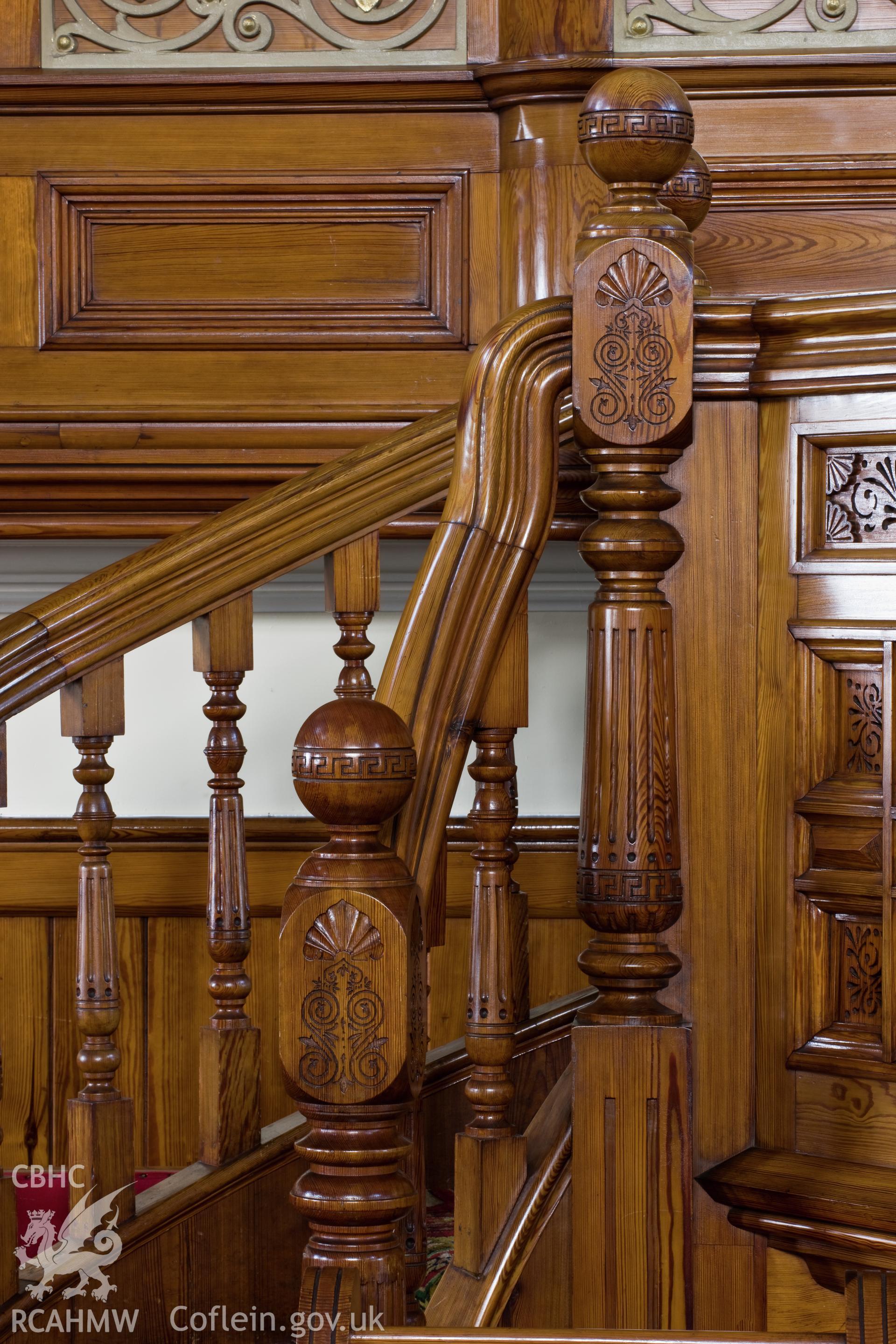 Detail of stair woodwork.