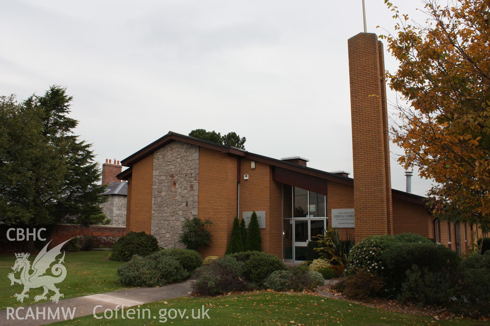 RCAHMW digital photographic survey of Church of Jesus Christ of the Latter Day Saints (Mormon), Vale Road, Rhyl, taken by Scott Lloyd, 20/10/2009.