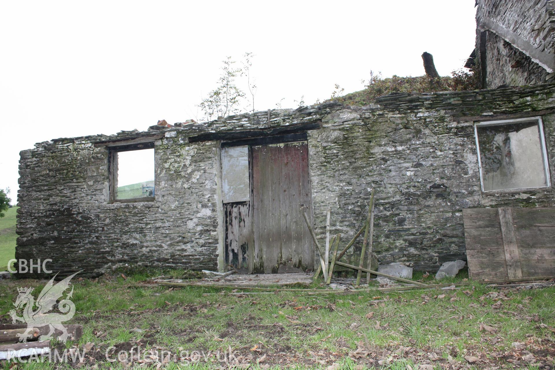 Exterior, view of stable from the south.