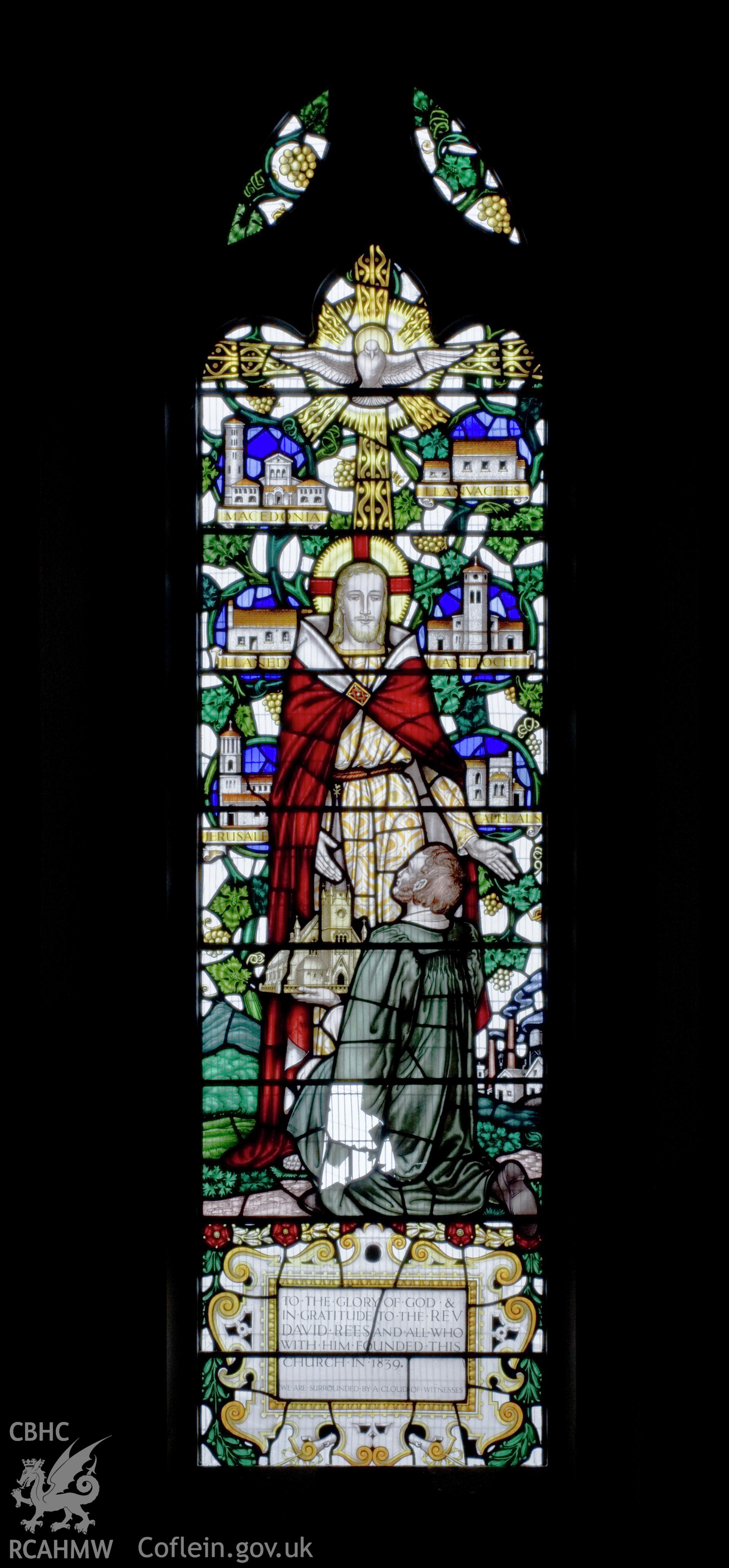 Stained glass windows.