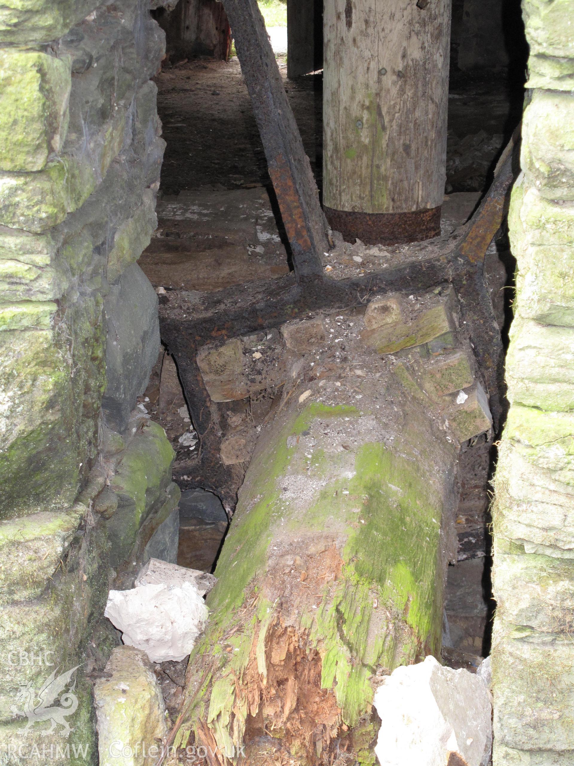 Detail of waterwheel axle.