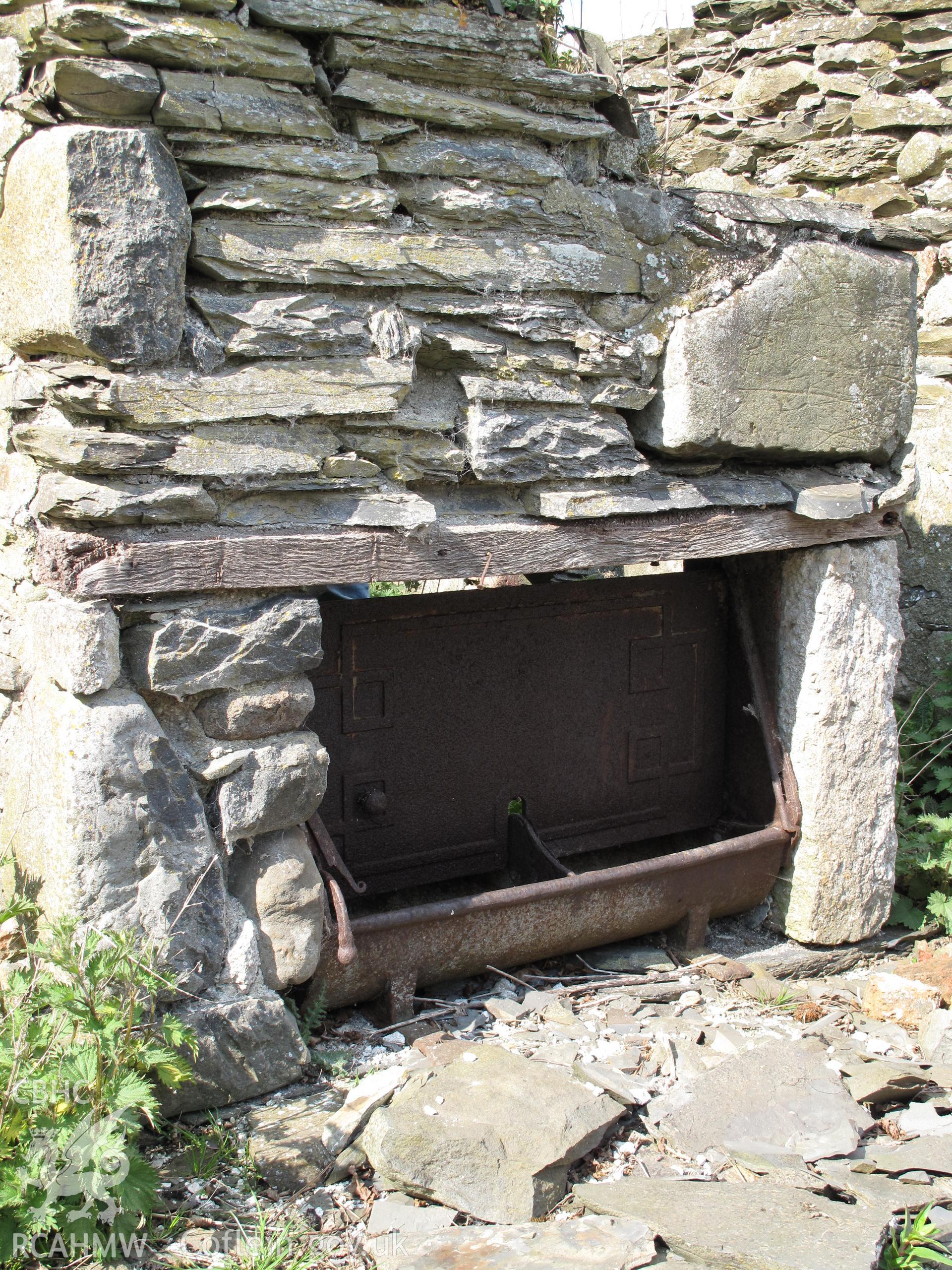 Pigsties (nprn 408948) detail of feed trough.