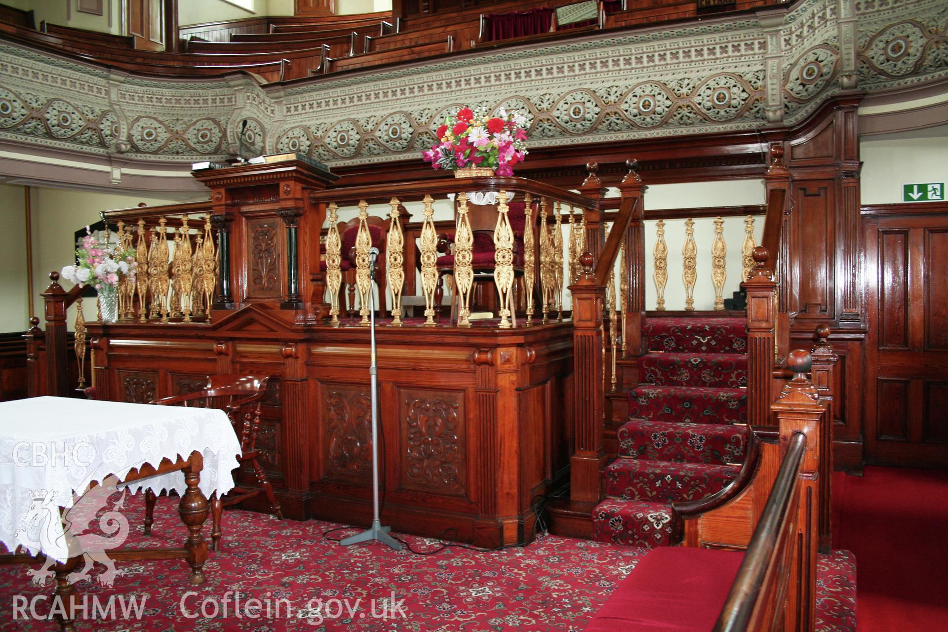 Moriah Chapel detail of pulpit.