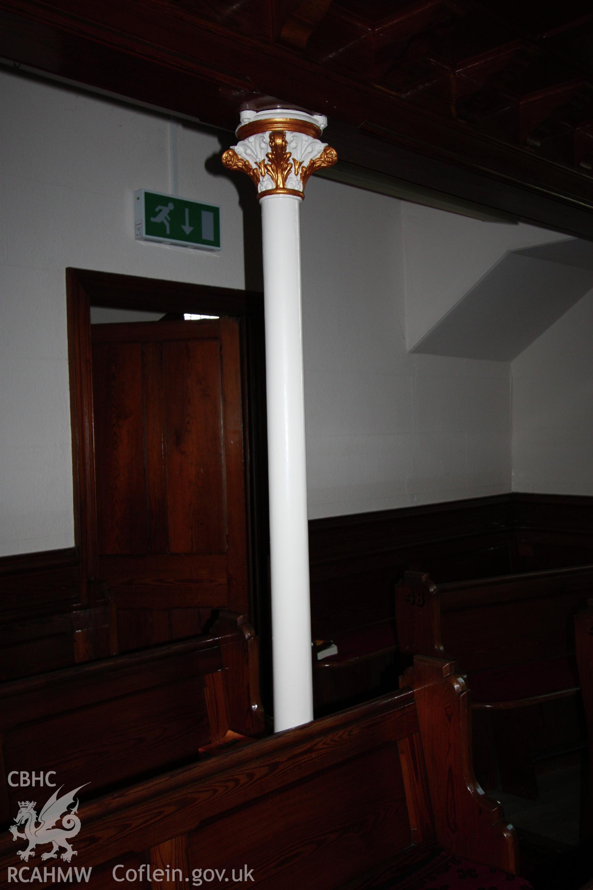 Capel Y Morfa, detail of gallery support column.