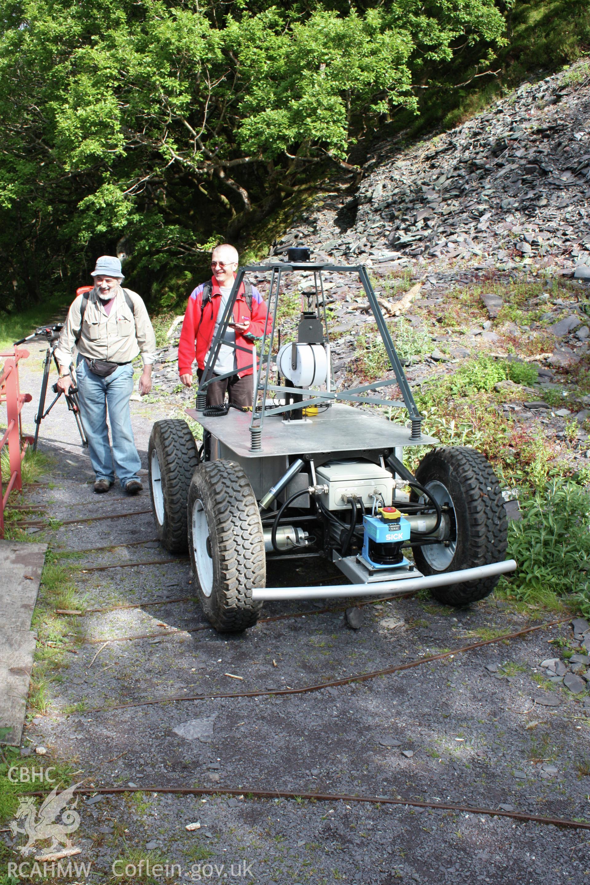 Vivian Slate Quarry - University of Aberystwyth robot used to carry out laser scanning of Level One.