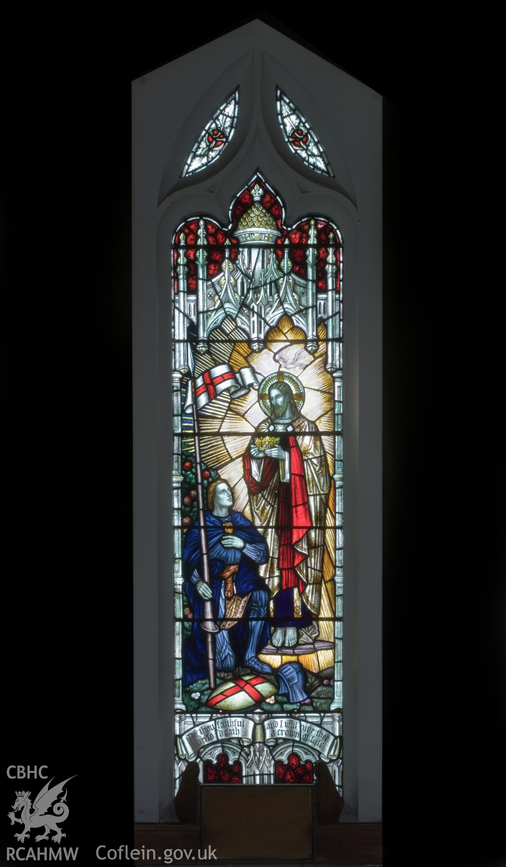 Stained glass windows.