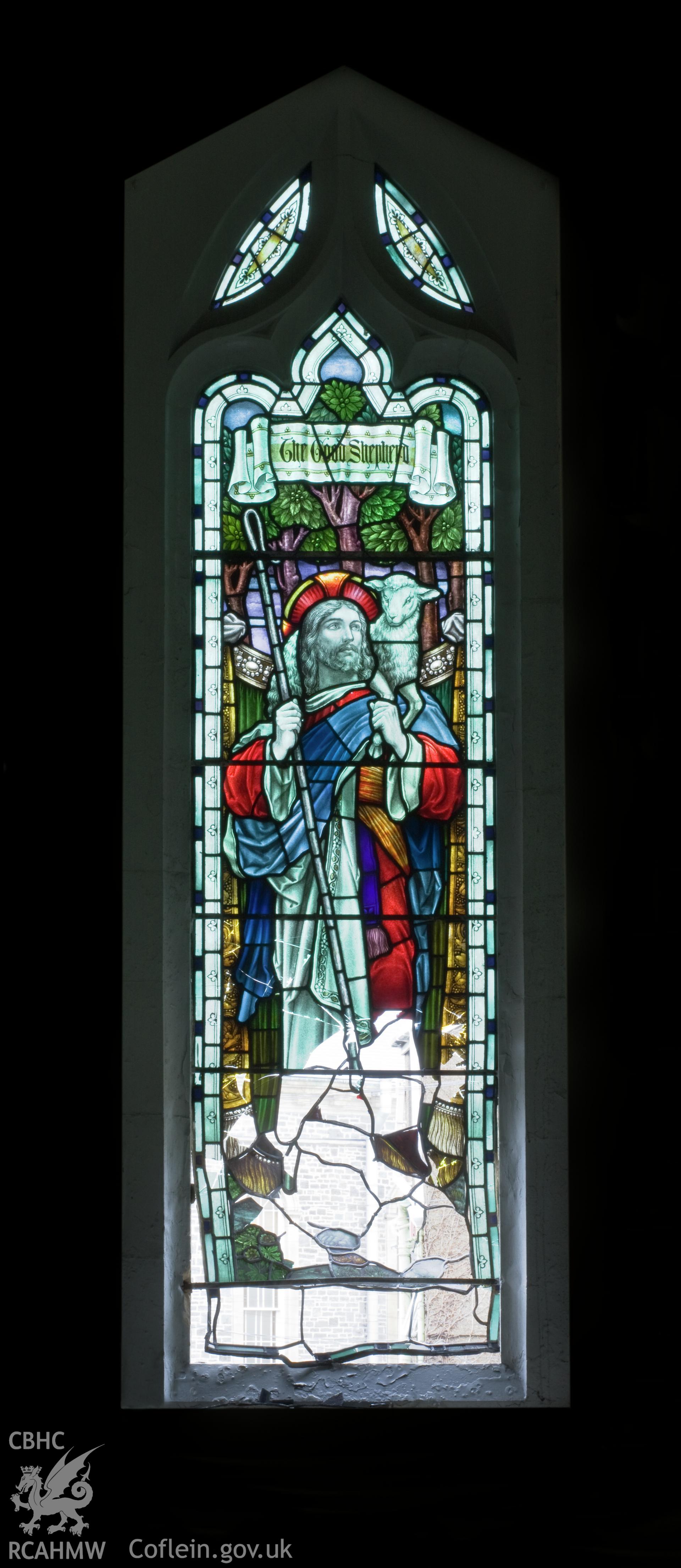 Stained glass windows.