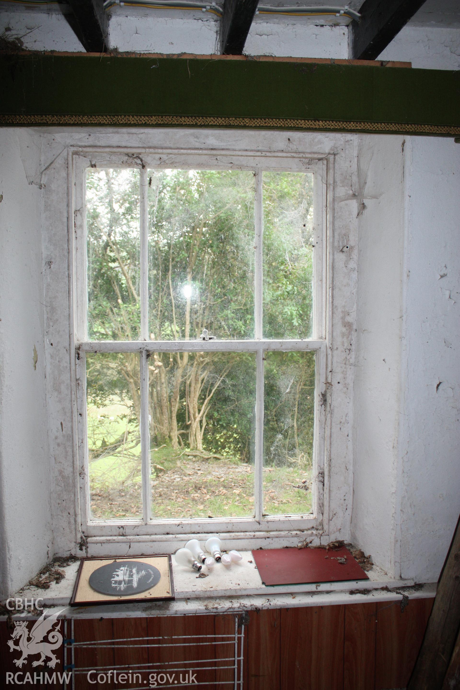 Interior, view of sash window.