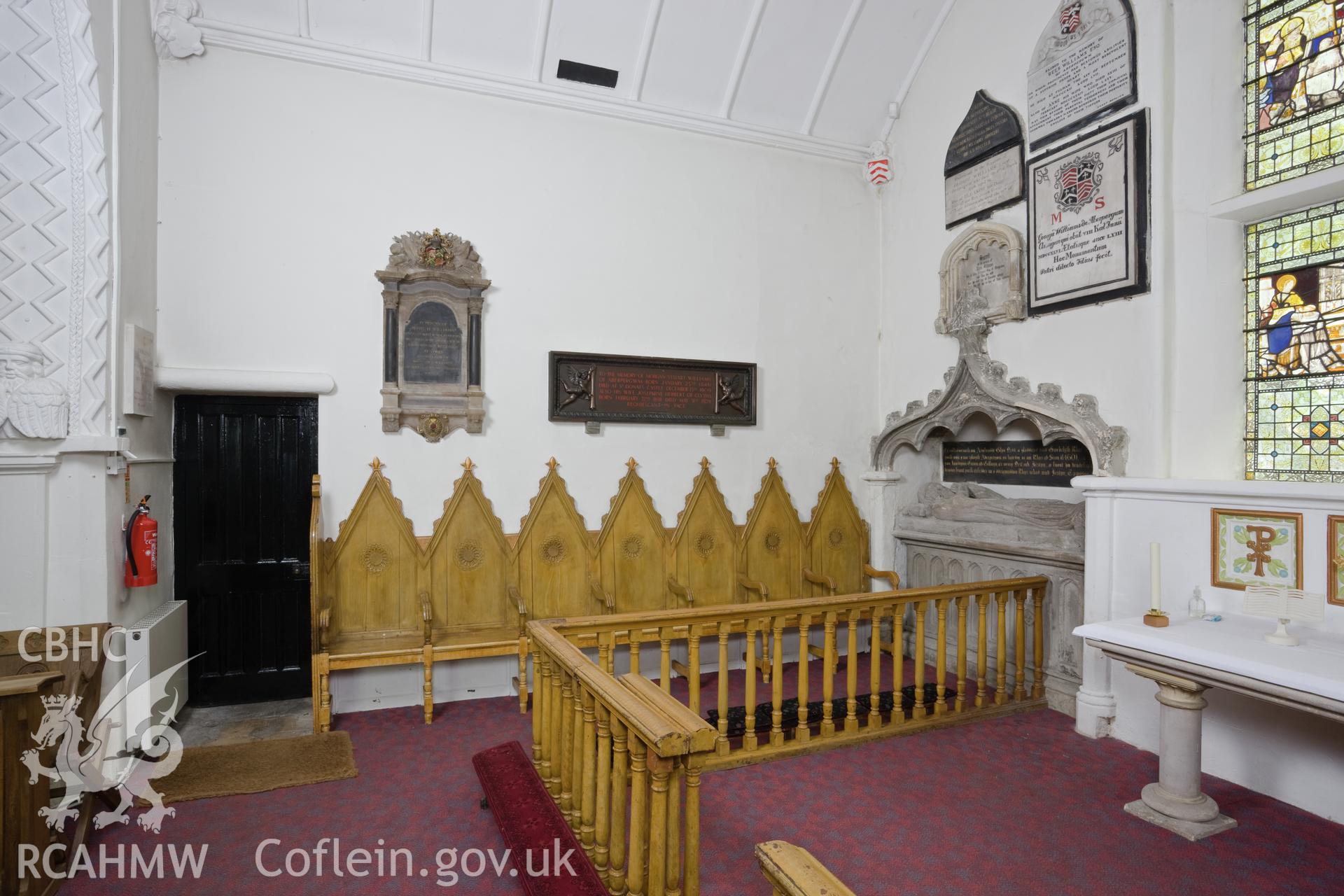 Chancel, north wall.
