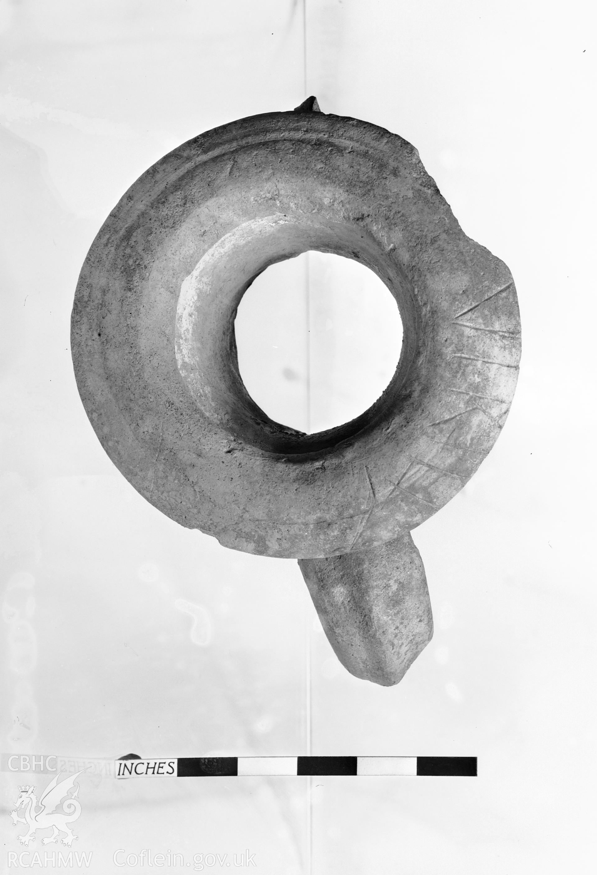 D.O.E photograph of Caerwent. Roman amphora.
