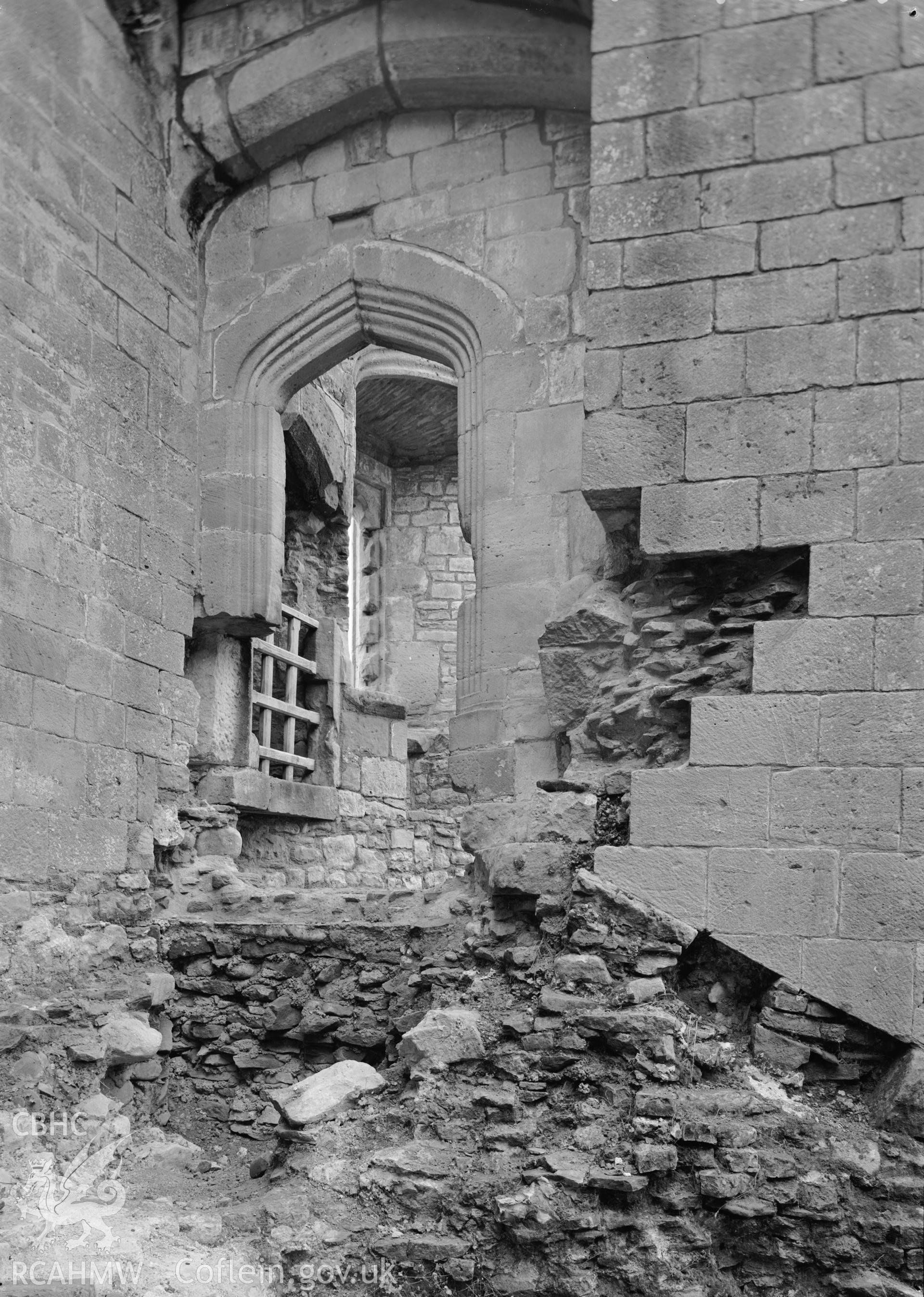 D.O.E photograph of Raglan Castle.