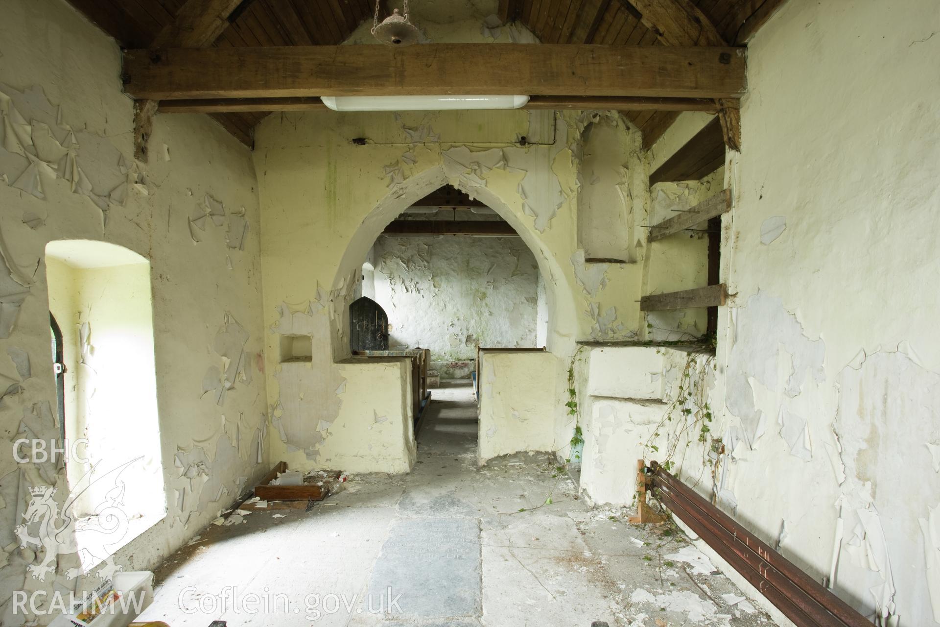 Interior, view from east.