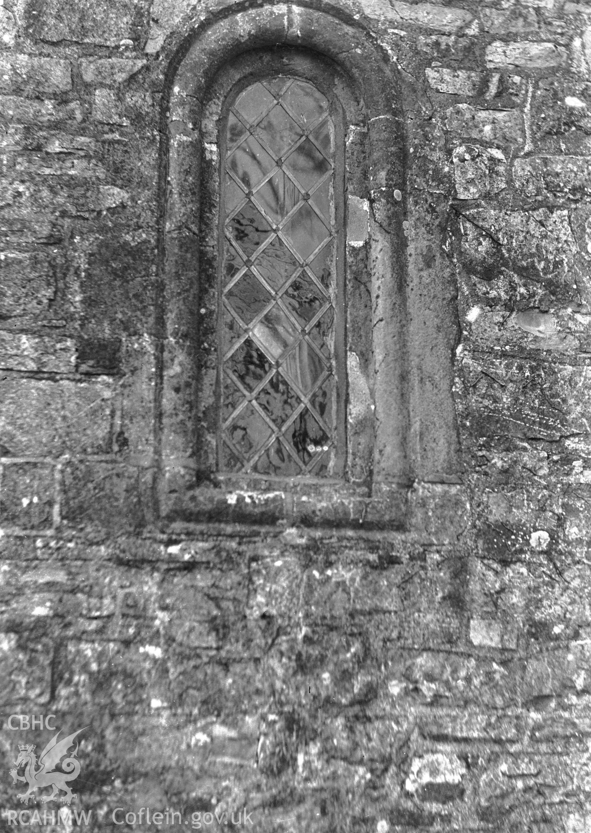 Window in the north wall of the chancel.