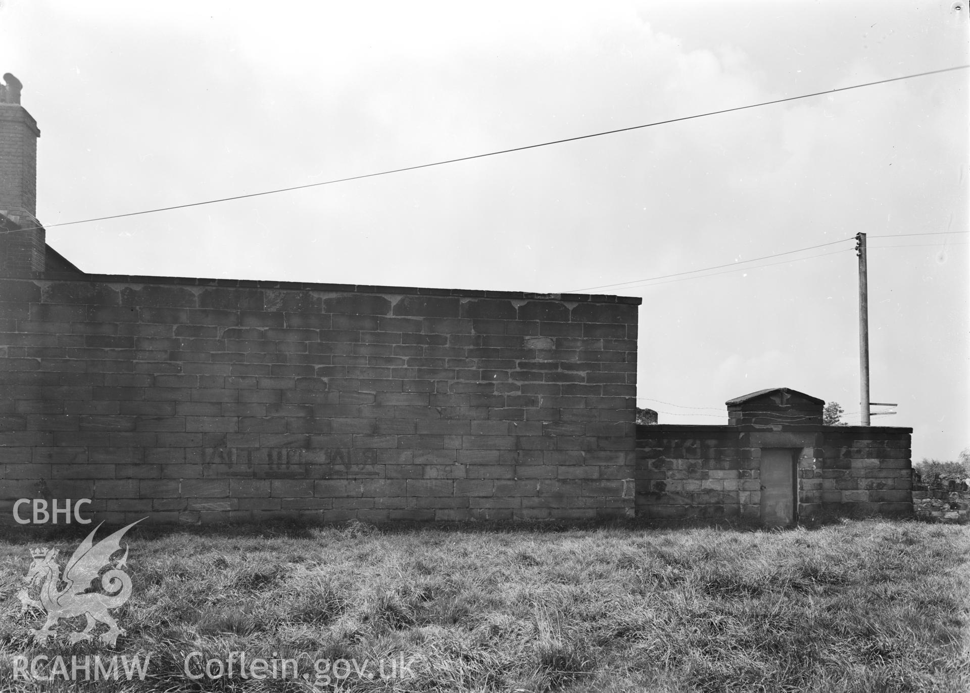 D.O.E photograph of Flint Gaol. In castle outer ward (since removed).