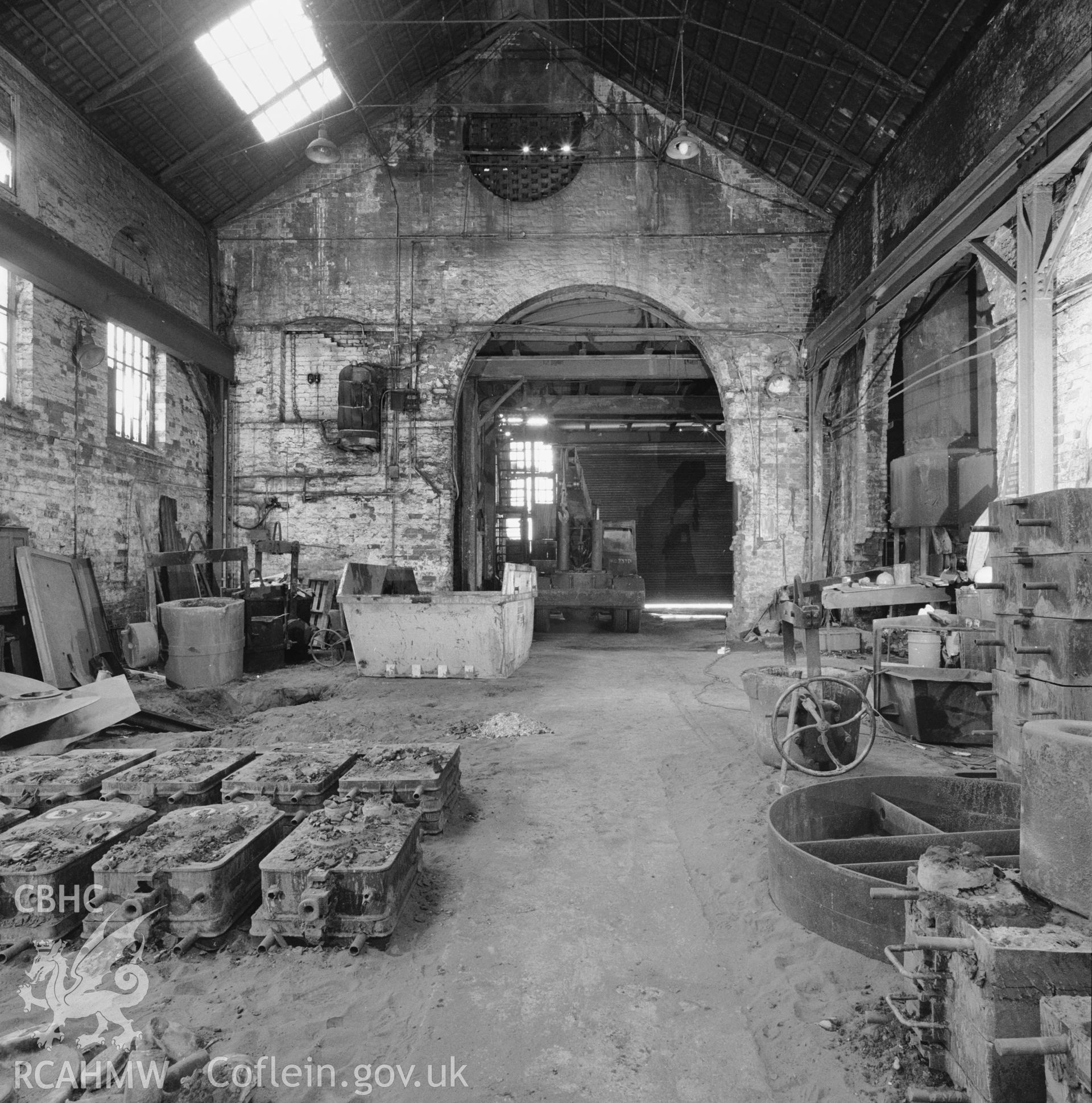 North end of casting house - the sand-bed floor is clearly identified