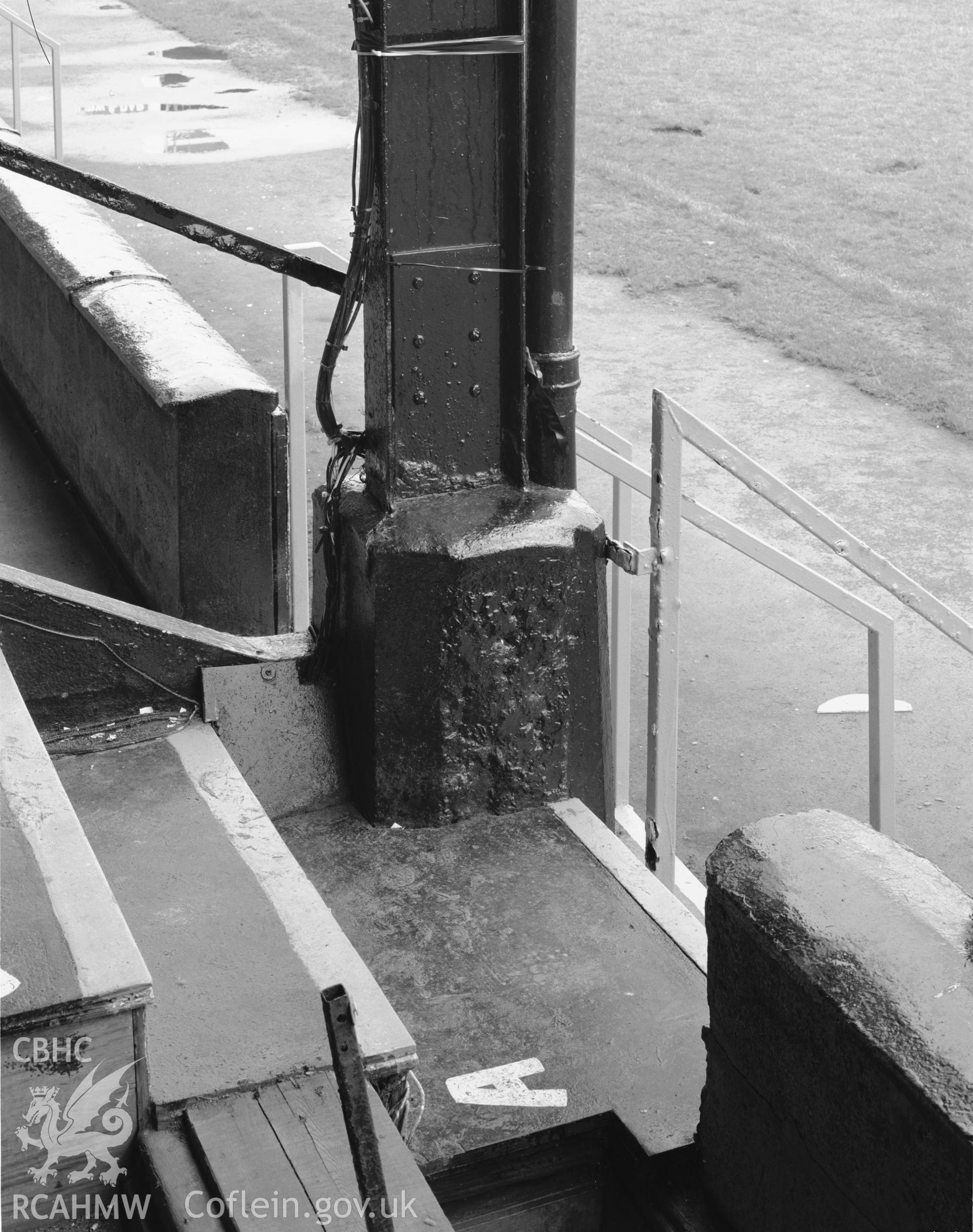 South Stand, original "I" beam support.