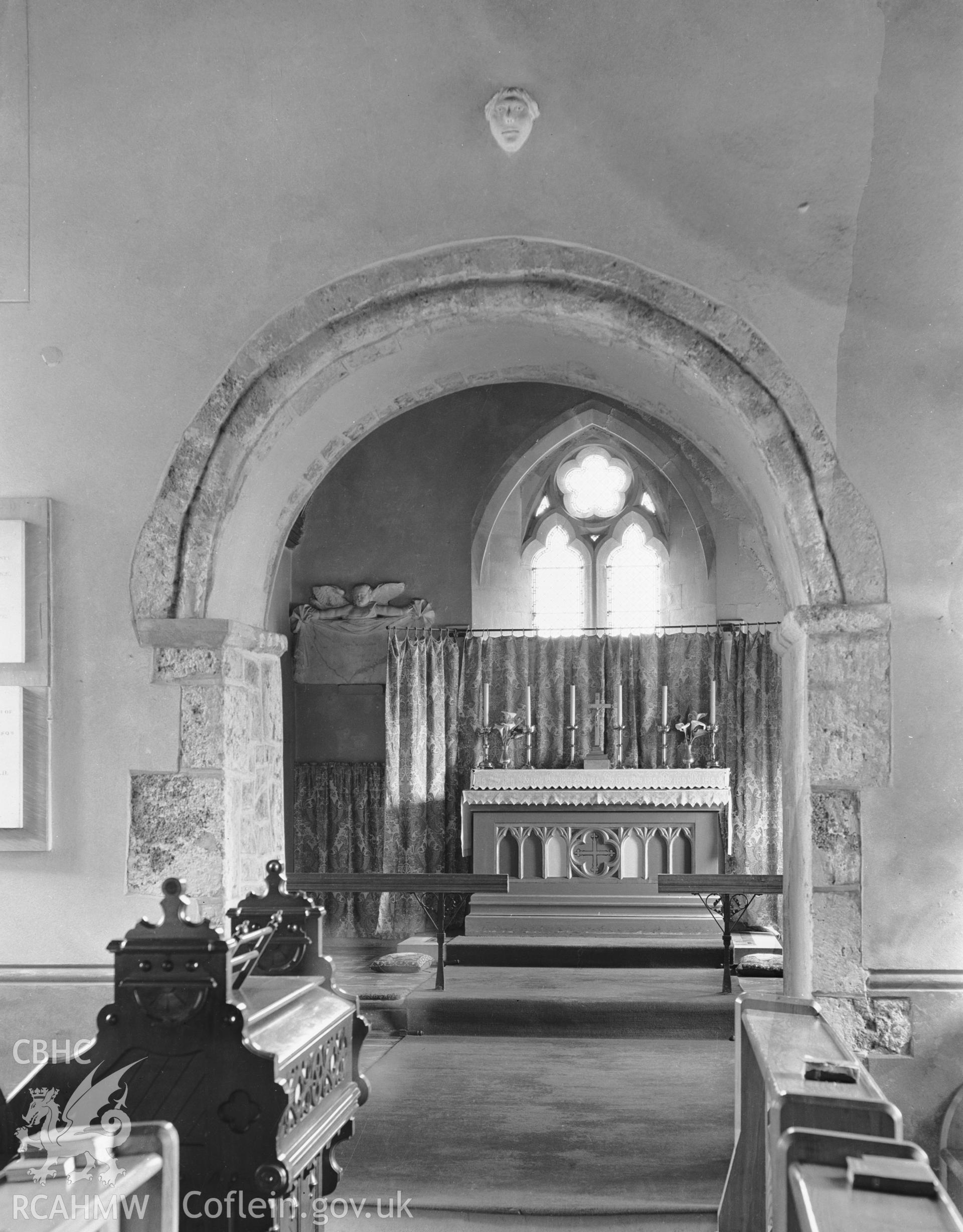 The west face of the chancel arch.