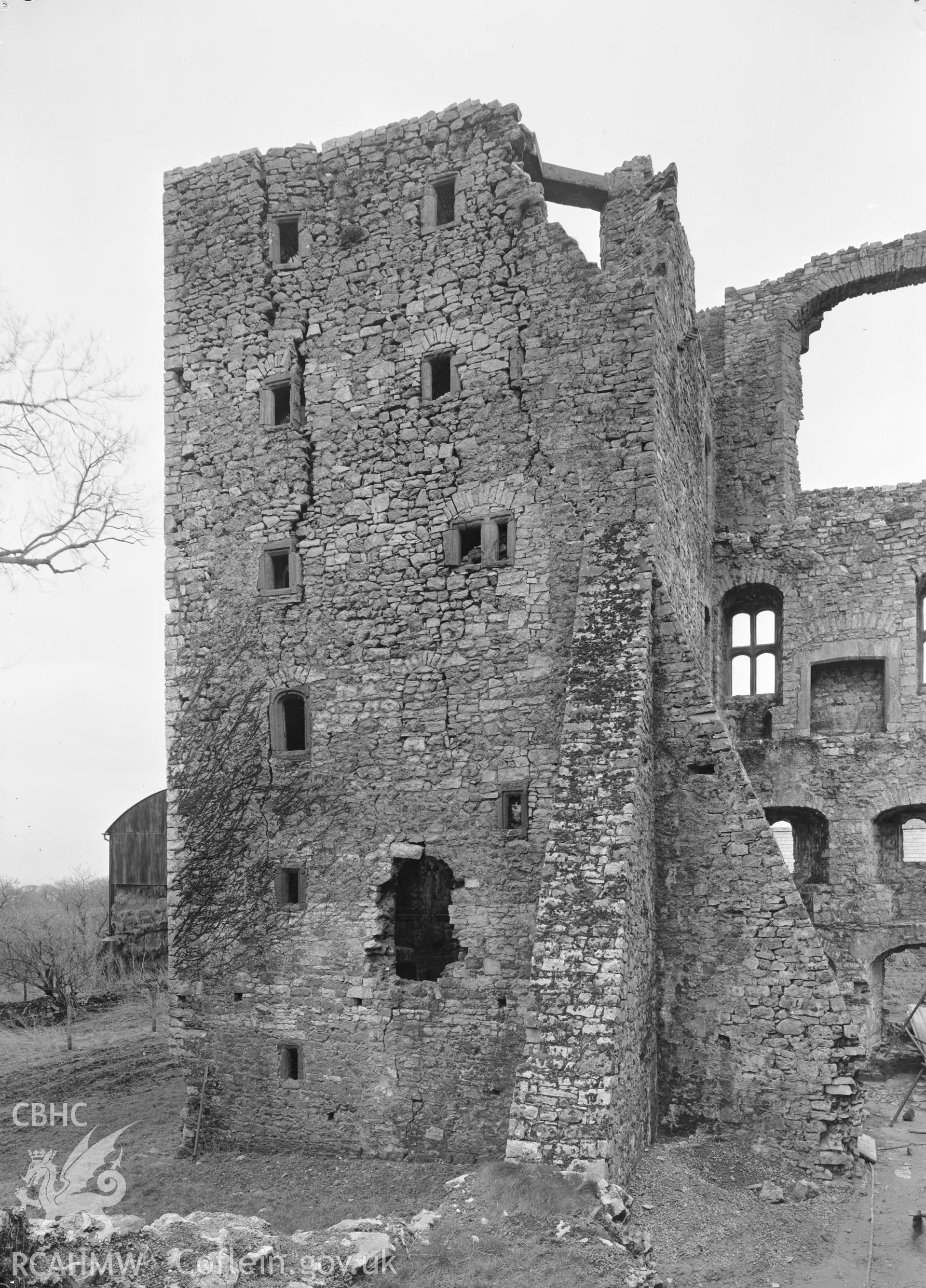 D.O.E photograph of Oxwich Castle.