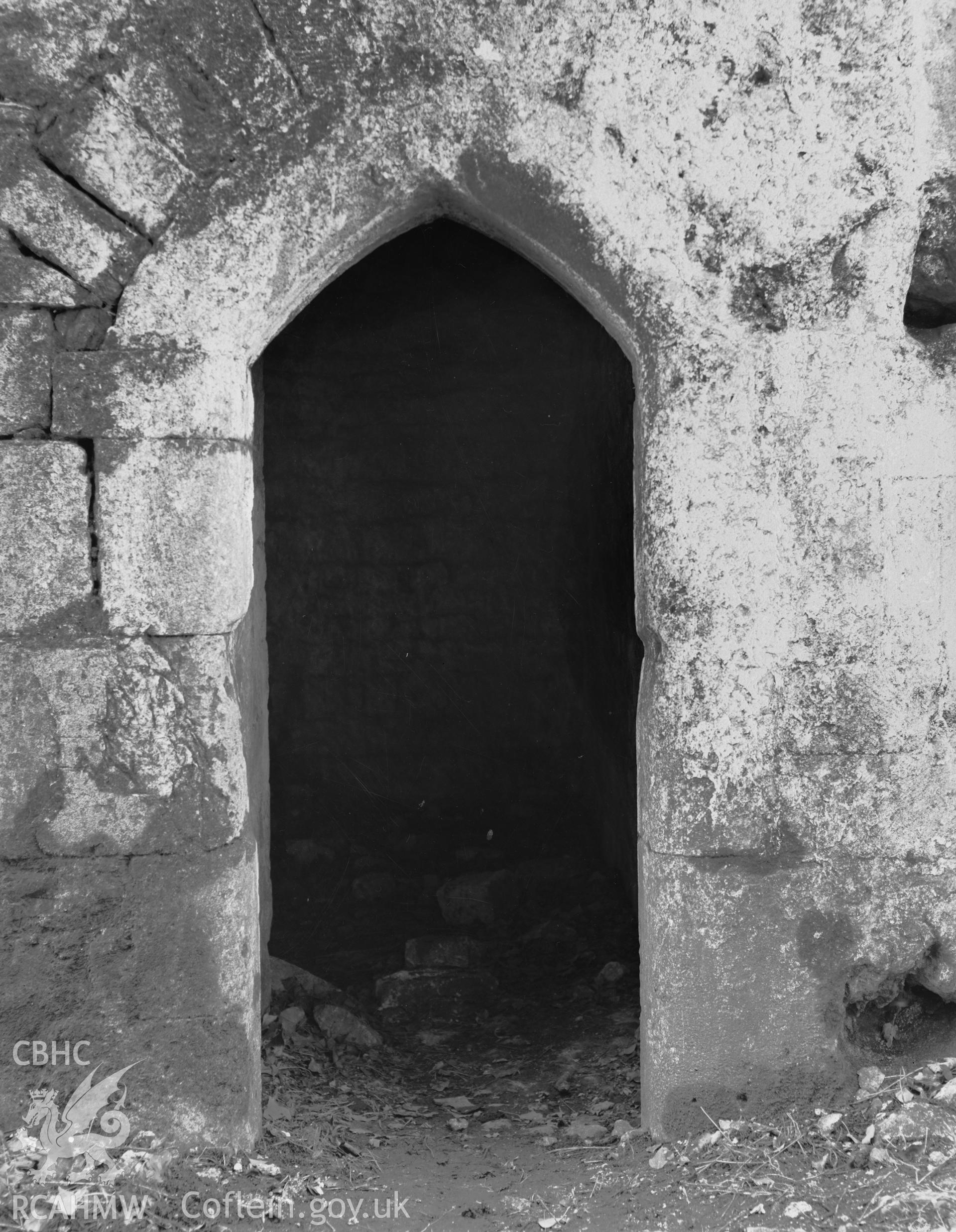 Doorway to the south guardroom of the gatehouse.