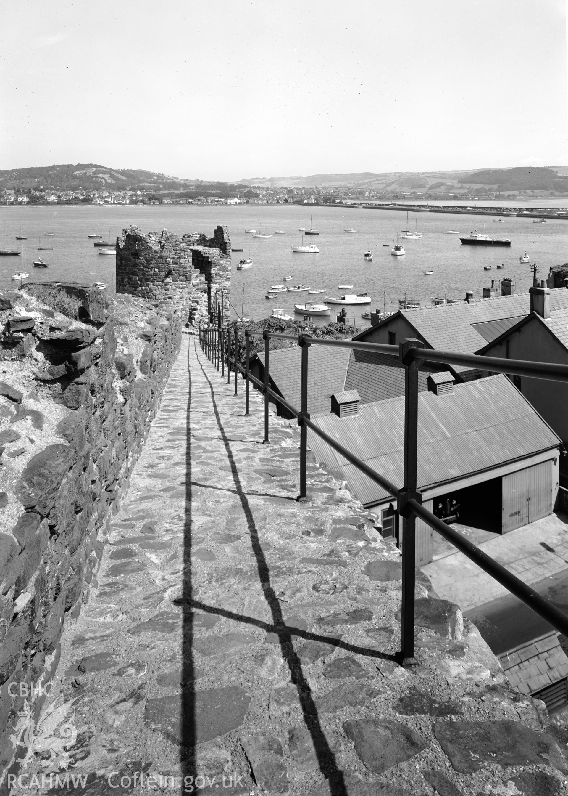 D.O.E photograph of Conwy Town Walls - railings.