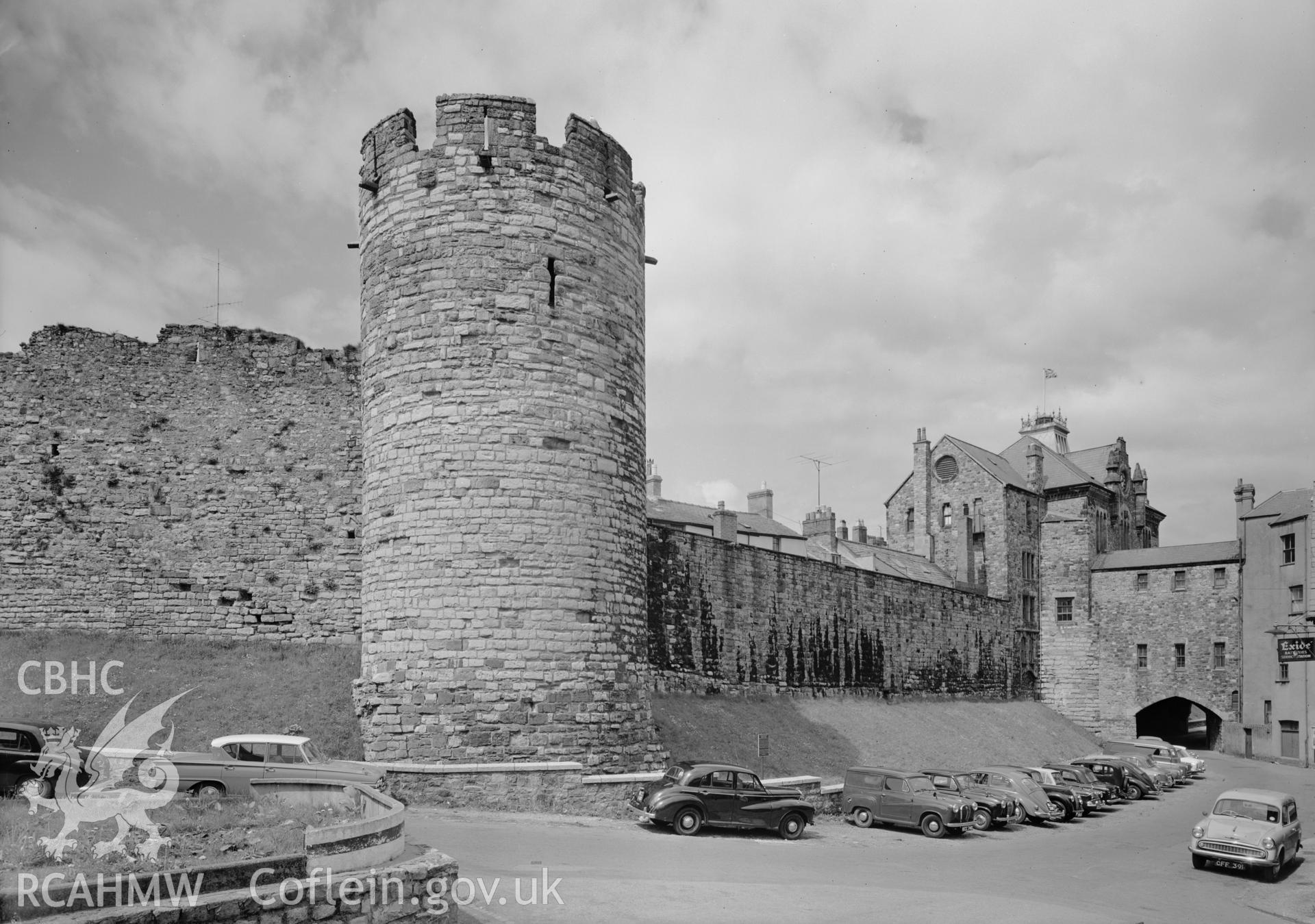 D.O.E photograph of Caernarfon Town Walls.