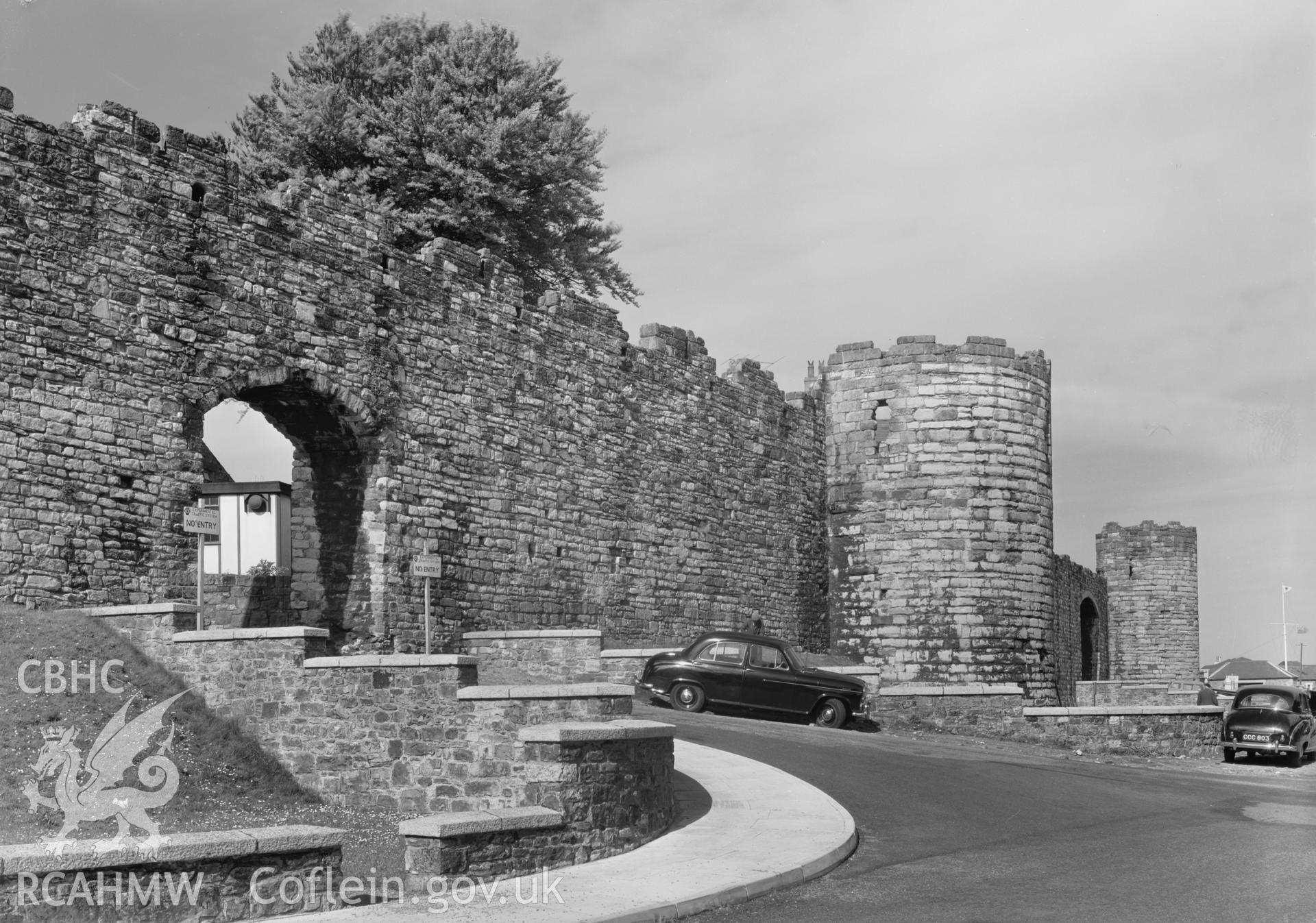 D.O.E photographs of Caernarfon Town Walls.