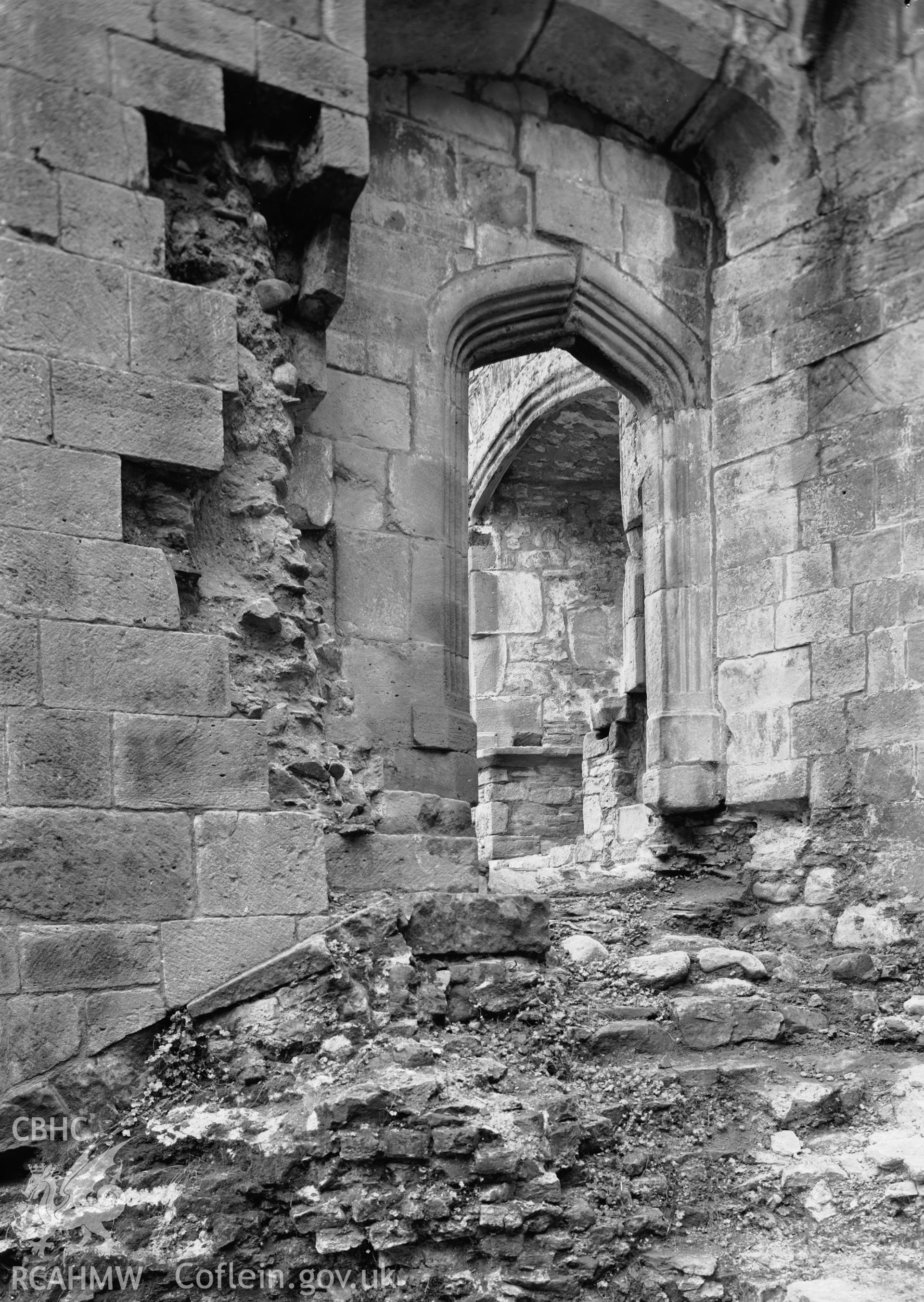 D.O.E photograph of Raglan Castle.